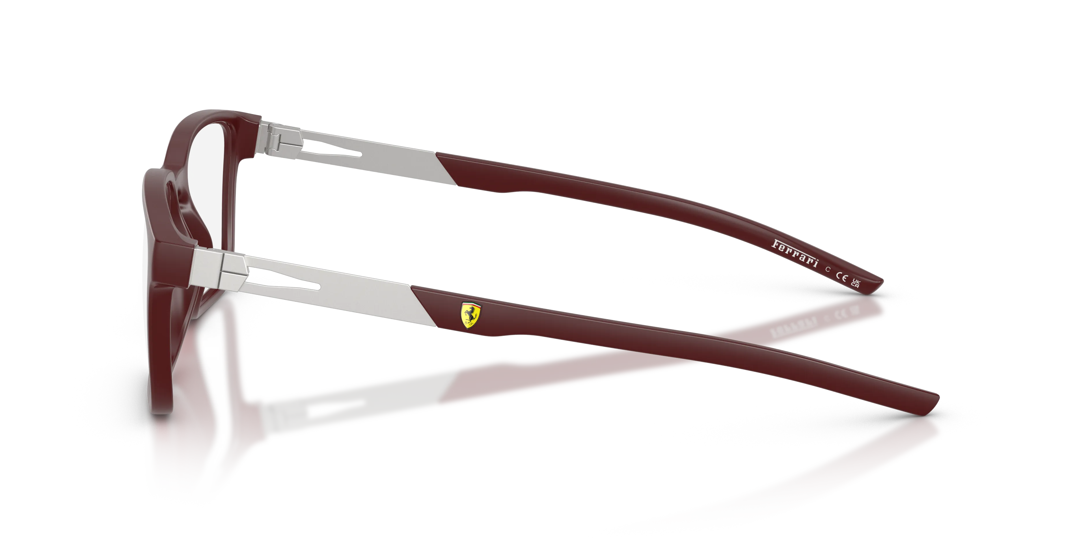 Ferrari Scuderia FZ8025U 530 Montature da vista Iniettato Bordeaux Squadrata Normale - immagine 4