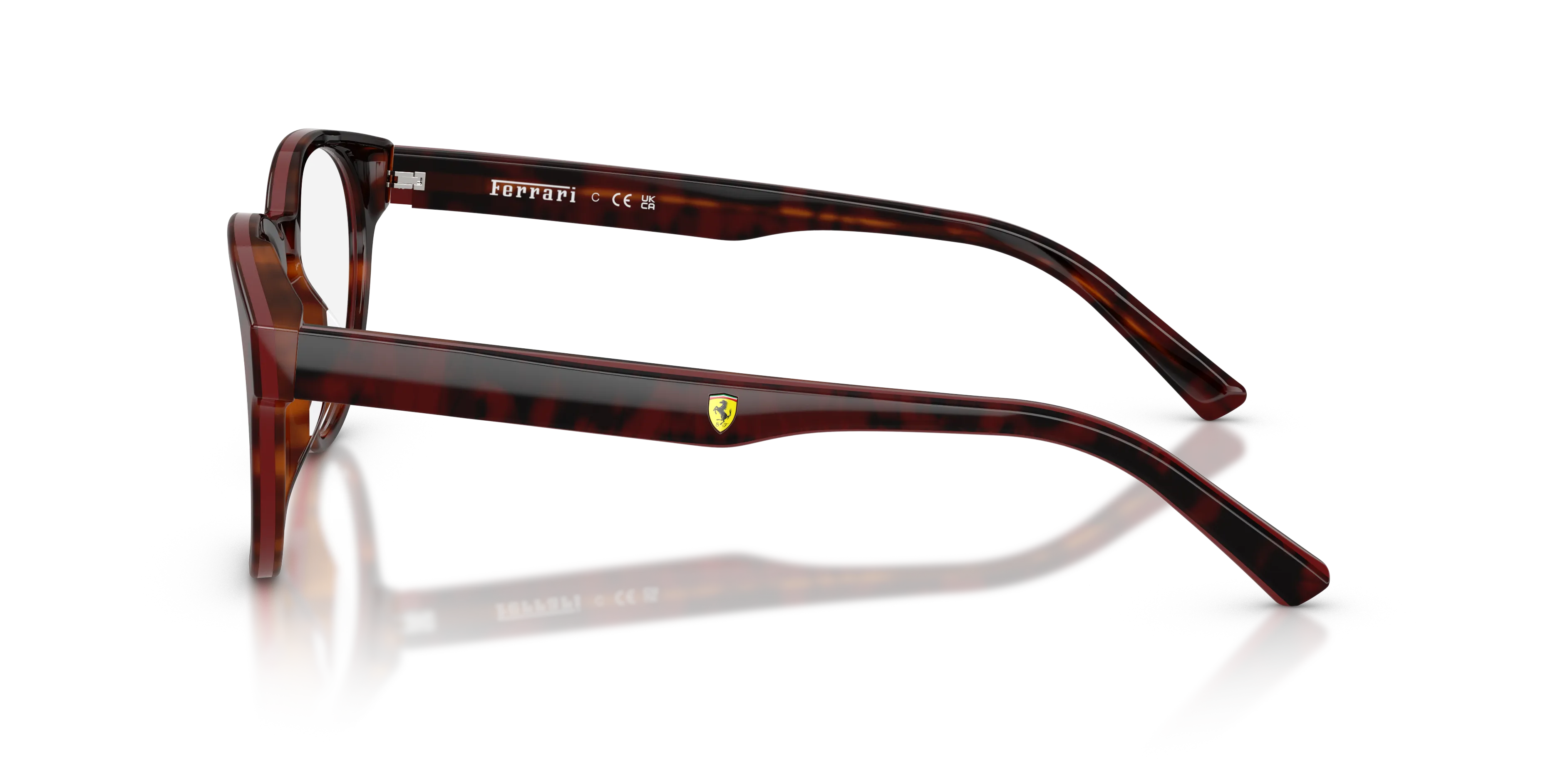 Ferrari Scuderia FZ8022U 745 Montature da vista Acetato Tartaruga Rotonda Normale - immagine 4