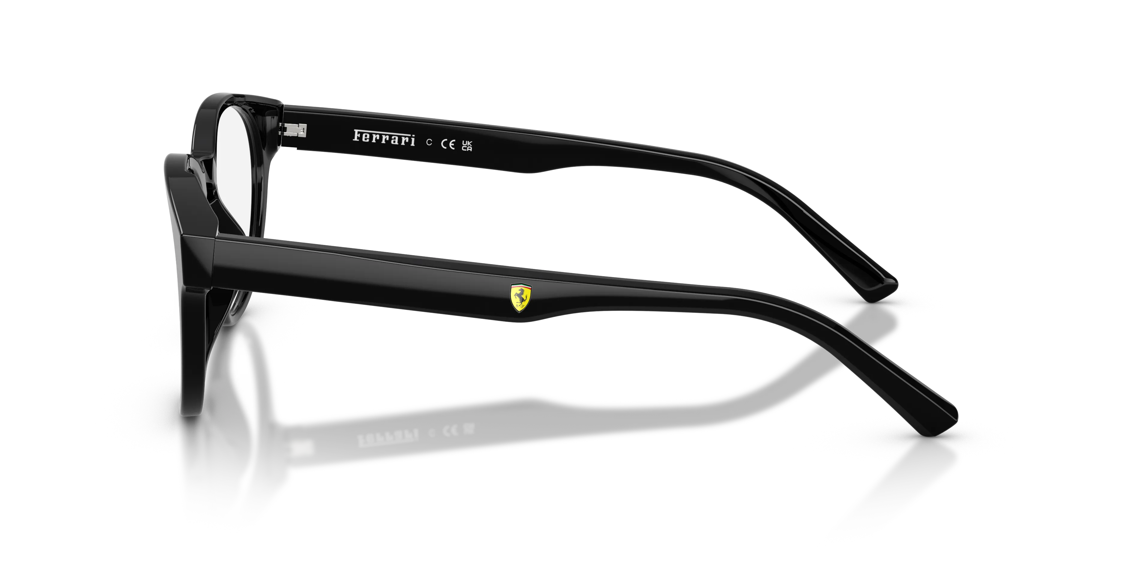 Ferrari Scuderia FZ8022U 701 Montature da vista Acetato Nero Rotonda Normale - immagine 4