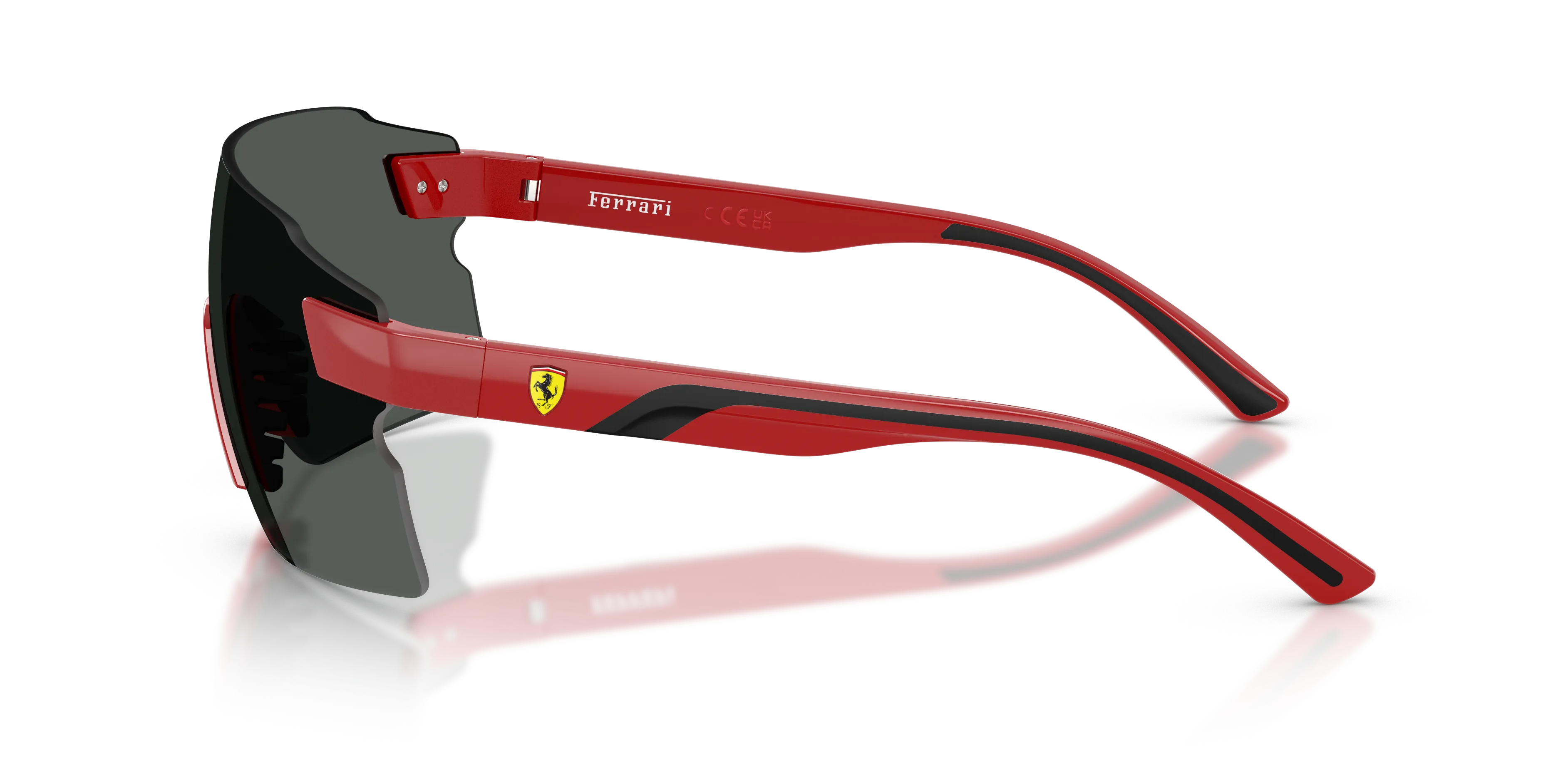 Ferrari Scuderia FZ6024U 526/87 Occhiali da sole Iniettato Rosso Grigio Squadrata Normale - immagine 4