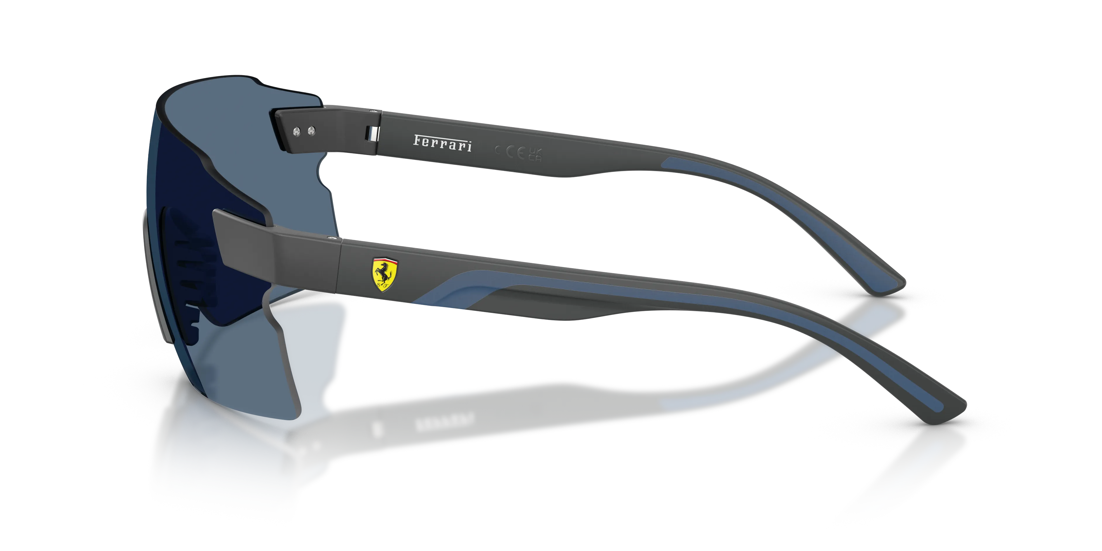 Ferrari Scuderia FZ6024U 517/80 Occhiali da sole Iniettato Grigio Blu Squadrata Normale - immagine 4