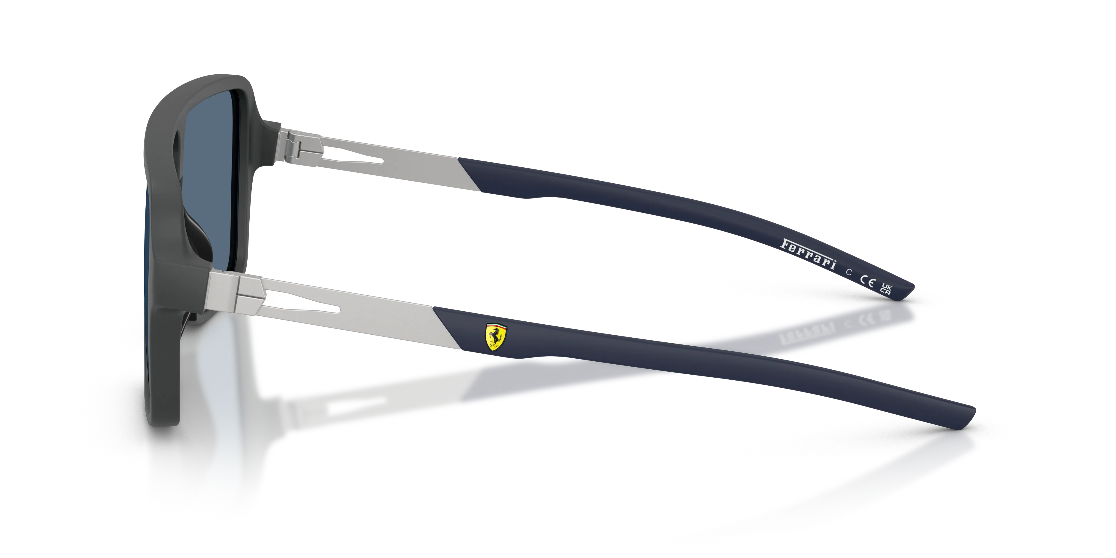 Ferrari Scuderia FZ6022U 517/80 Occhiali da sole Iniettato Grigio Blu Squadrata Normale - immagine 4