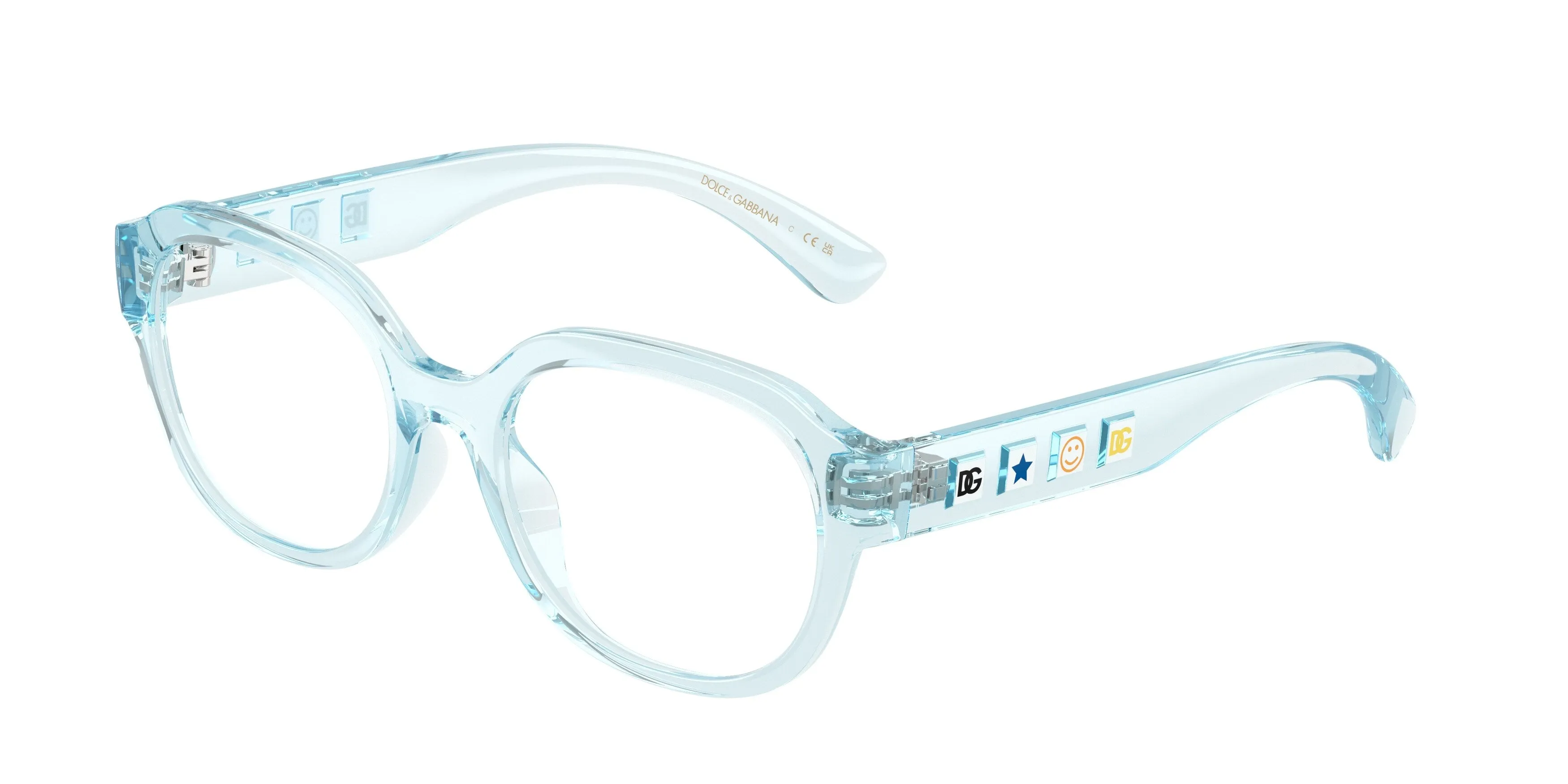 Dolce & Gabbana DX5004U 3346 Montature da vista bambino Iniettato Blu Rotonda Normale - immagine 1