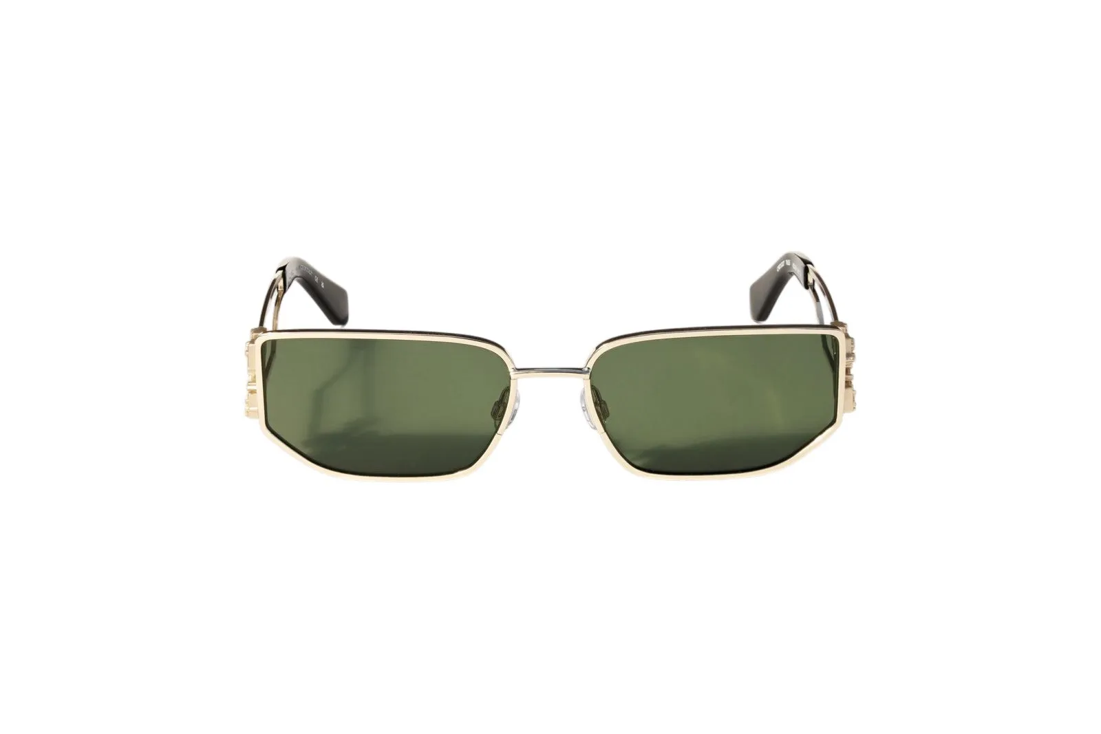 Off-White OW1027 ALLEN 7655 Occhiali da sole Metallo Oro Verde Squadrata Normale - immagine 2