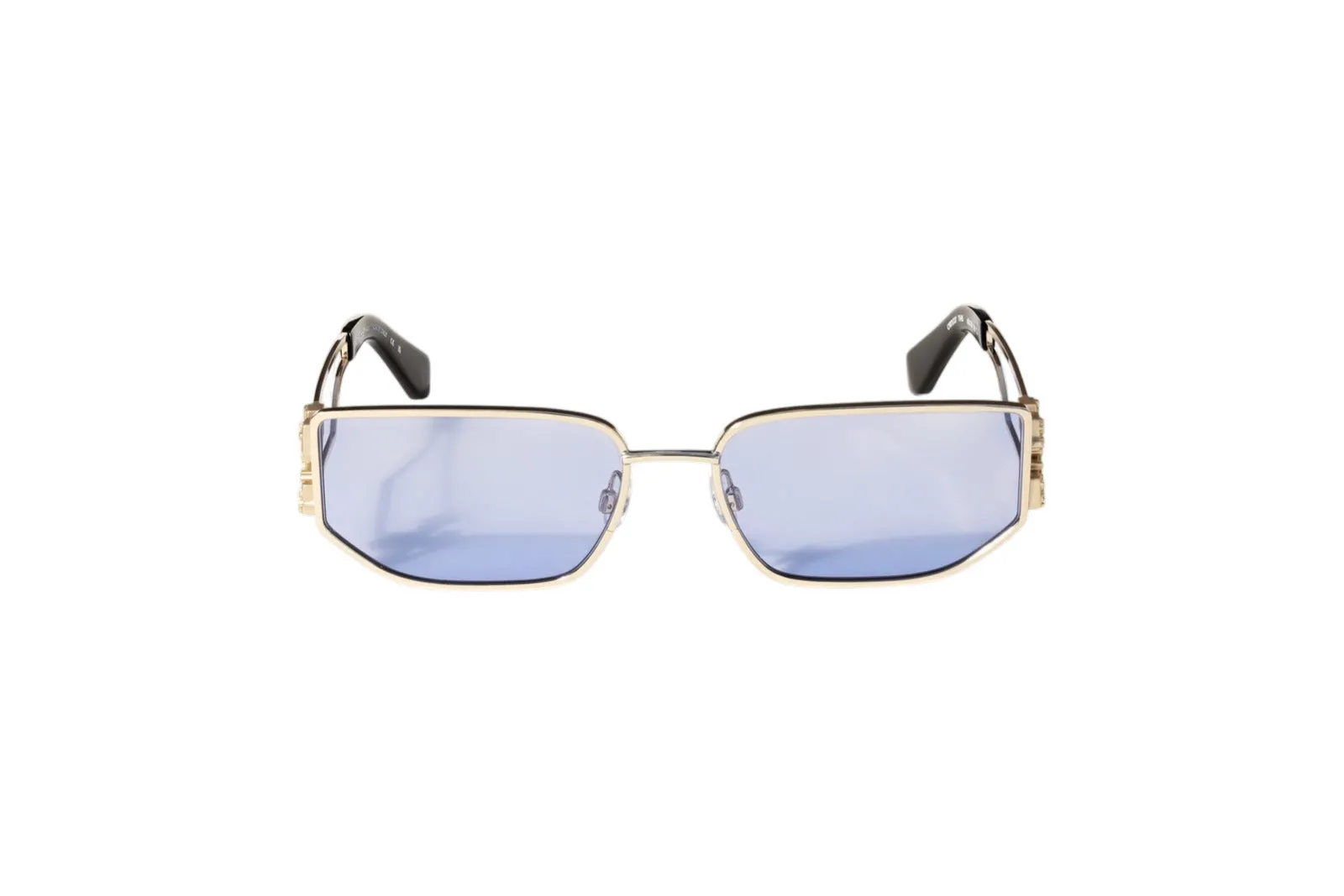 Off-White OW1027 ALLEN 7645 Occhiali da sole Metallo Oro Blu Squadrata Normale - immagine 2