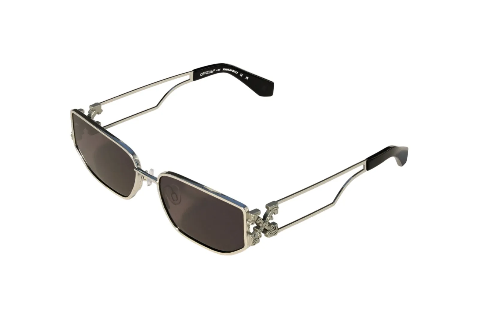Off-White OW1027 ALLEN 7207 Occhiali da sole Metallo Argento Grigio Squadrata Normale - immagine 1