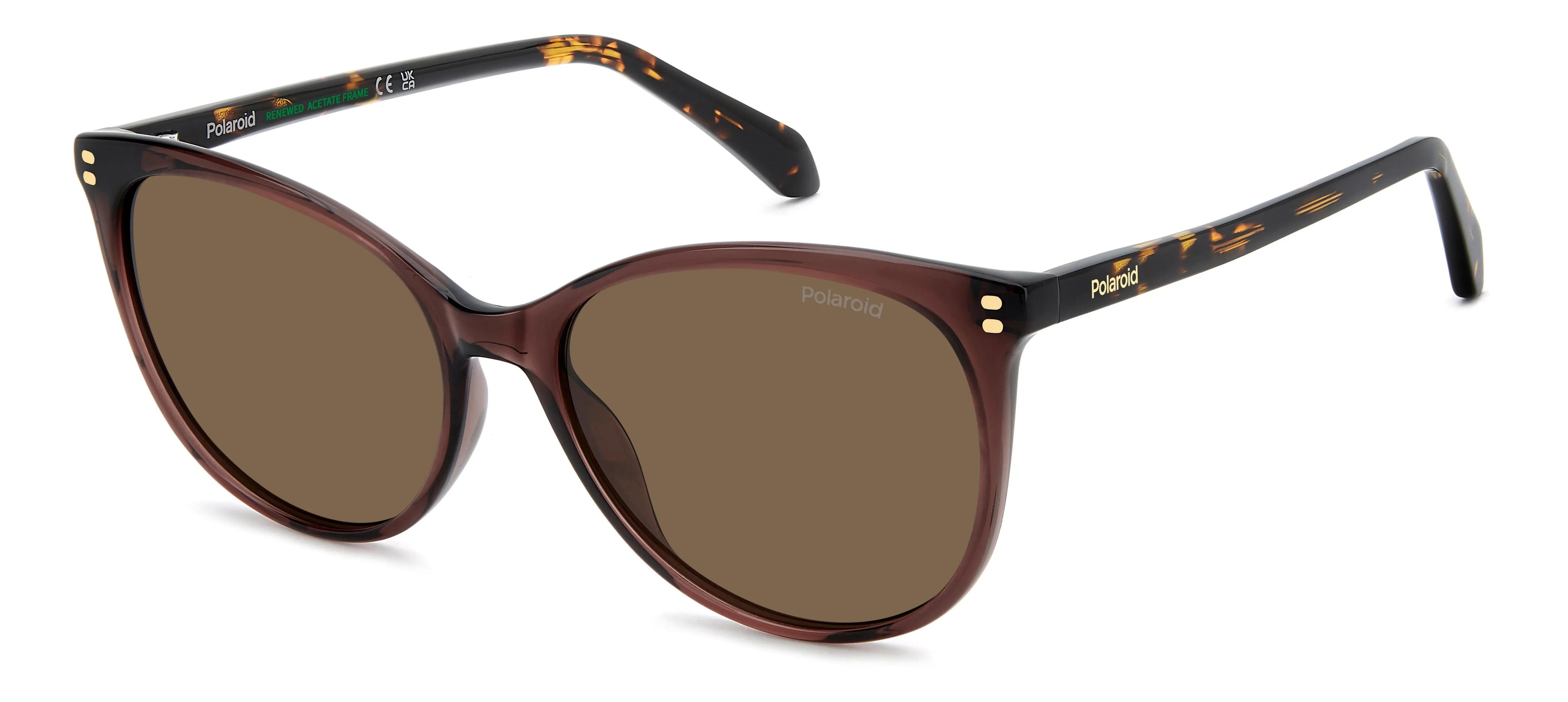 Polaroid PLD 4200/S/X 09Q/SP Occhiali da sole Acetato Marrone Marrone Cat Eye Polarizzata - immagine 1