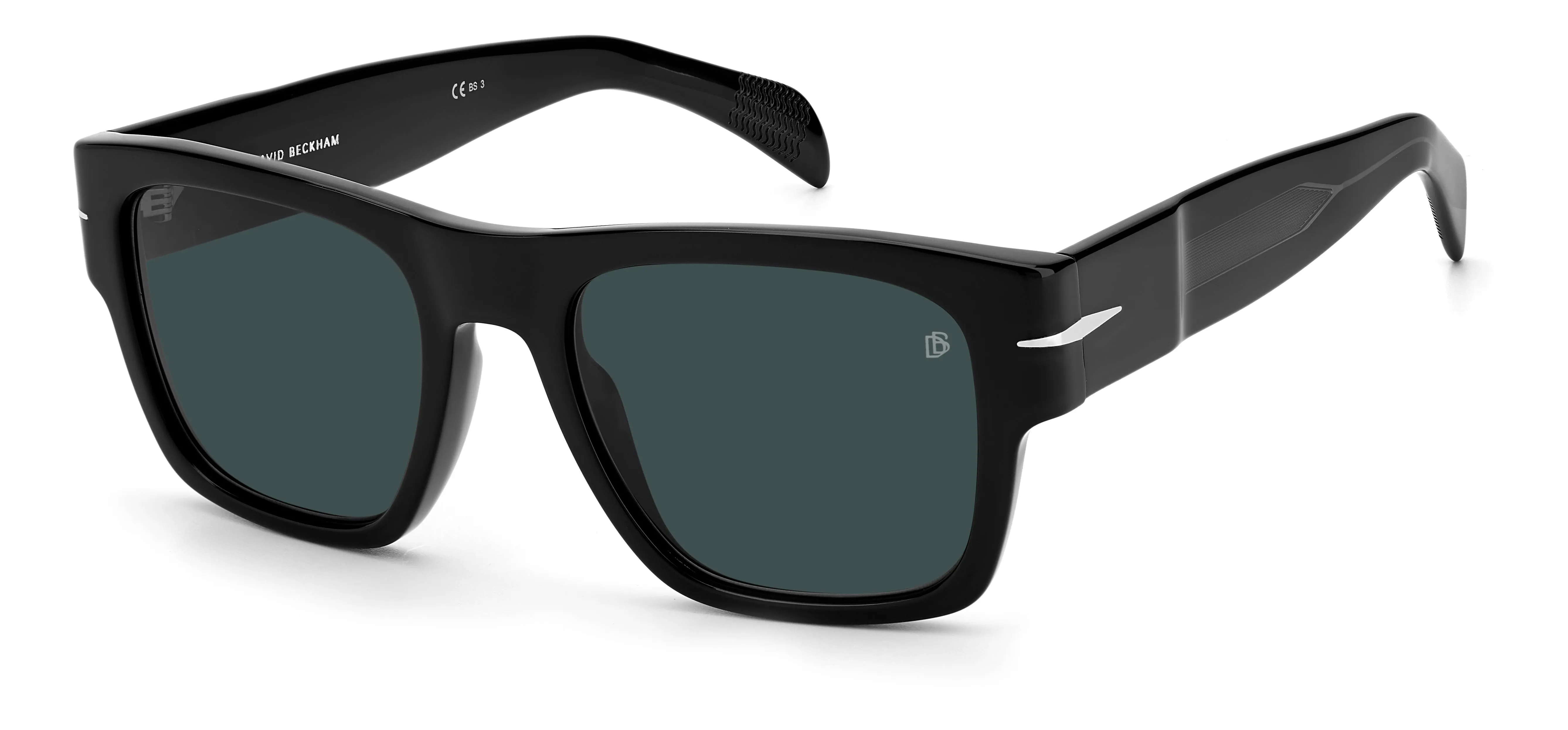 DAVID BECKHAM DB 7000/S BOLD 807/KU Occhiali da sole Acetato Nero Grigio Squadrata Normale - immagine 1
