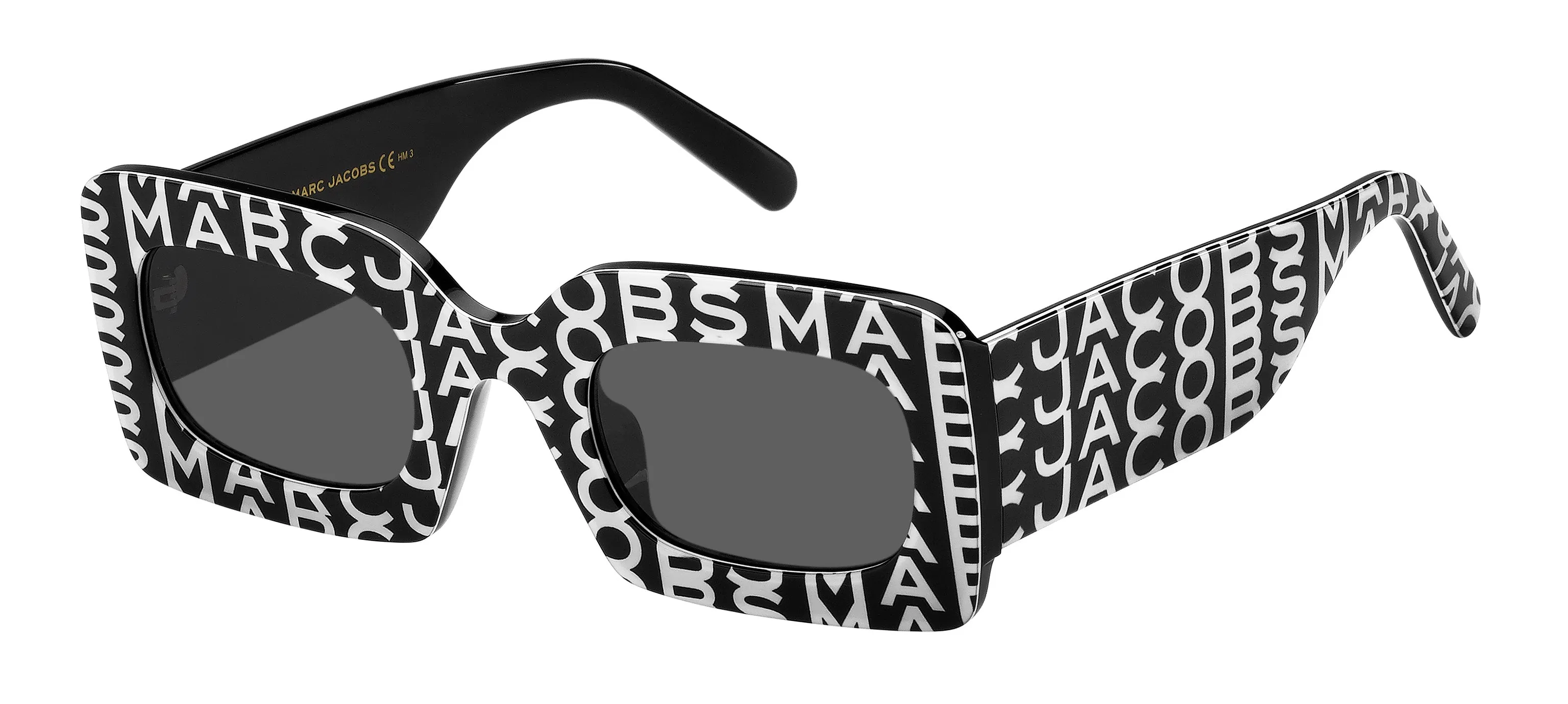 Marc Jacobs MARC 488/N/S 03K/IR Occhiali da sole Plastica Nero/bianco Grigio Squadrata - immagine 1