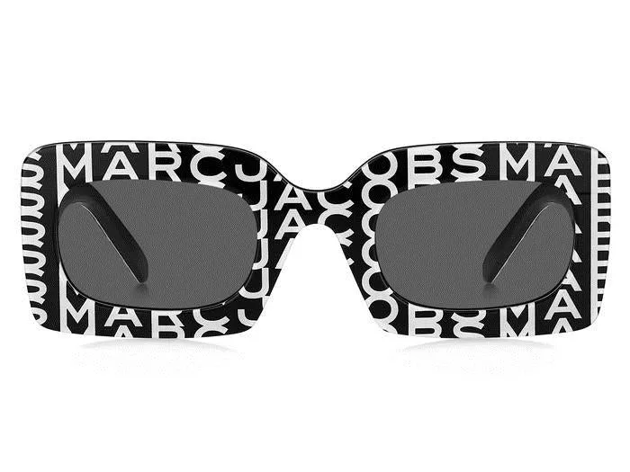 Marc Jacobs MARC 488/N/S 03K/IR Occhiali da sole Plastica Nero/bianco Grigio Squadrata - immagine 2