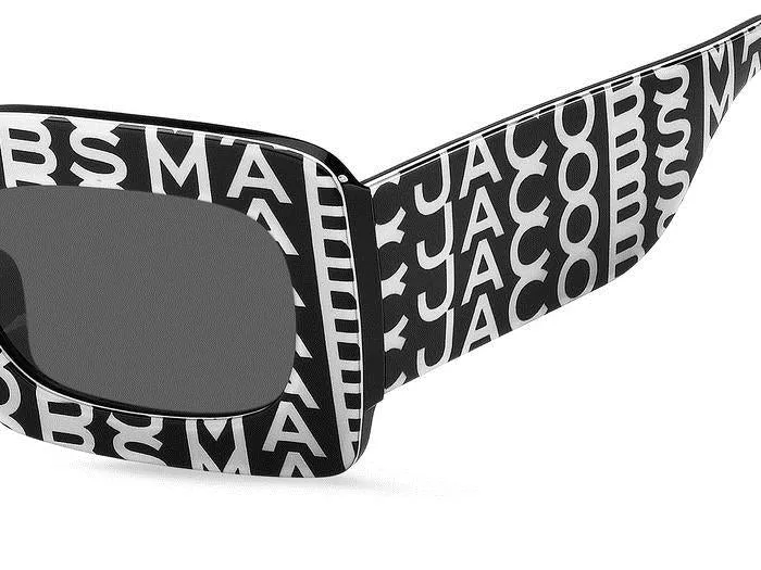 Marc Jacobs MARC 488/N/S 03K/IR Occhiali da sole Plastica Nero/bianco Grigio Squadrata - immagine 4