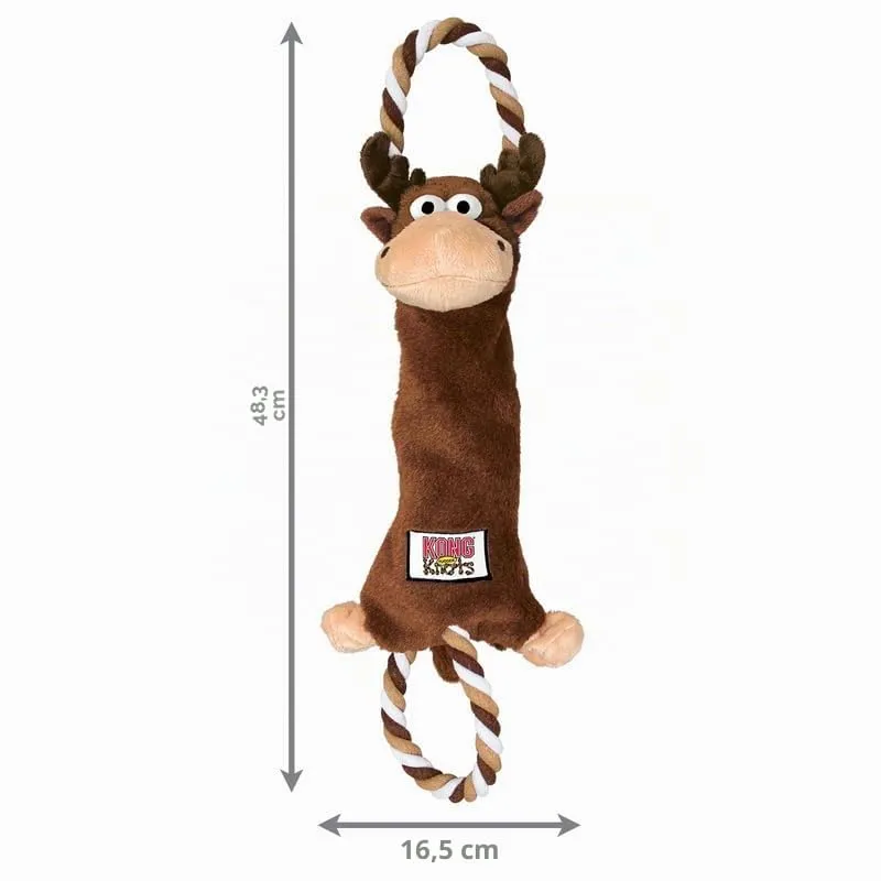 KONG - Tugger Knots Moose - Gioco tira e molla, imbottitura minima, corda anello più resistente -M/L - immagine 3