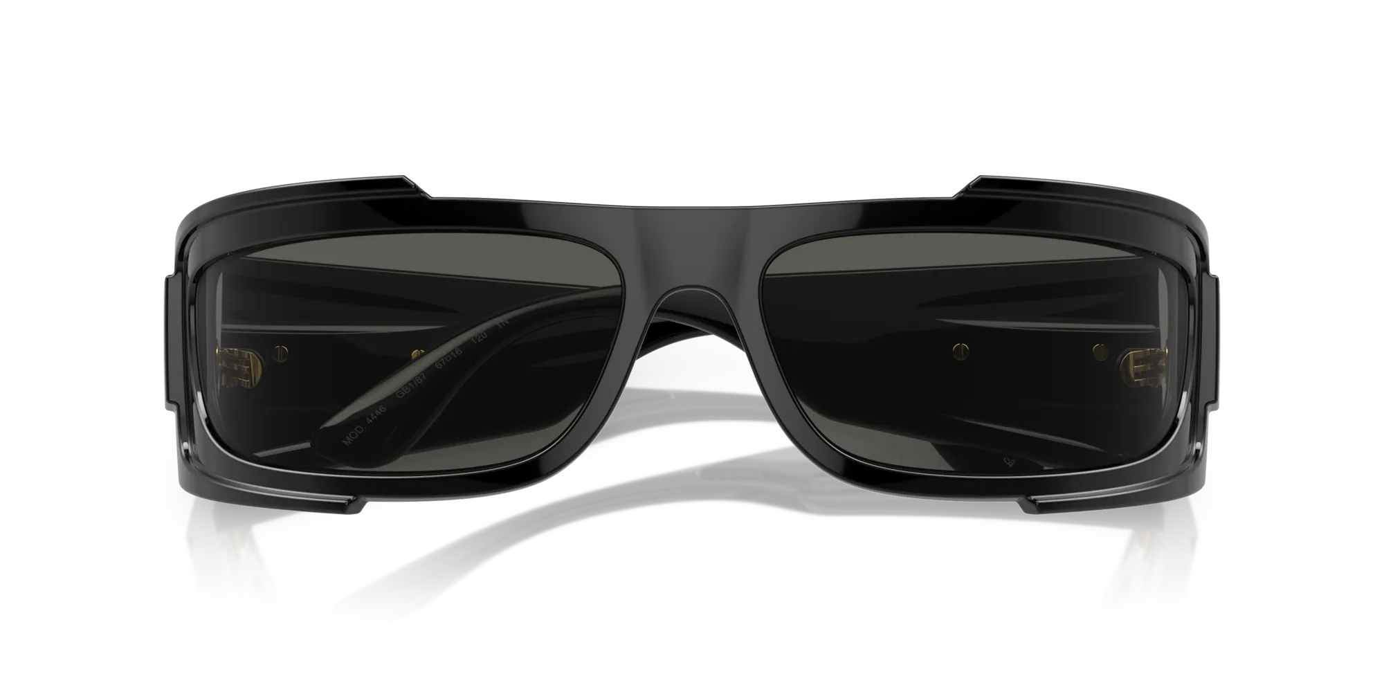 Versace VE4446 GB1/87 Occhiali da sole Nylon Nero Grigio Squadrata Normale - immagine 2