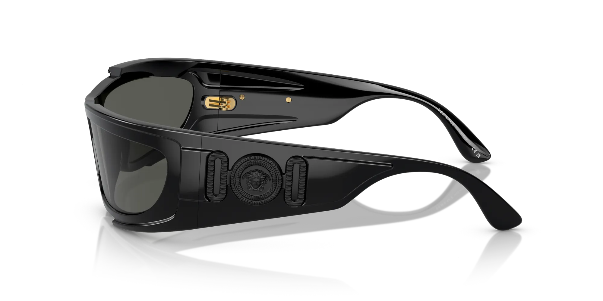 Versace VE4446 GB1/87 Occhiali da sole Nylon Nero Grigio Squadrata Normale - immagine 4