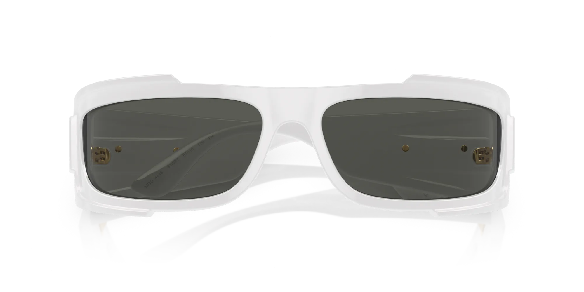 Versace VE4446 314/87 Occhiali da sole Nylon Bianco Grigio Squadrata Normale - immagine 2