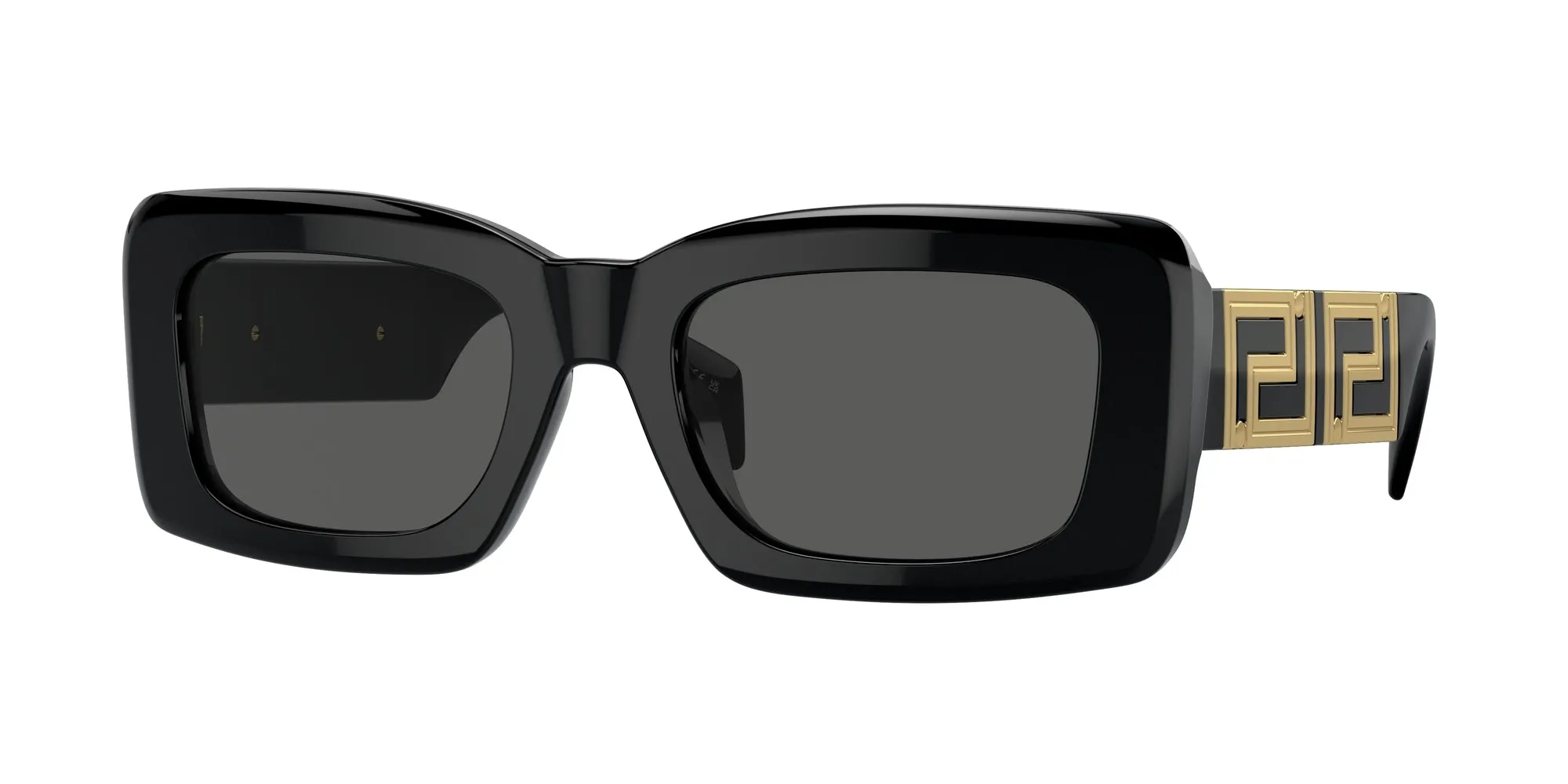 Versace VE4444U GB1/87 Occhiali da sole Acetato Nero Grigio Squadrata Normale - immagine 1