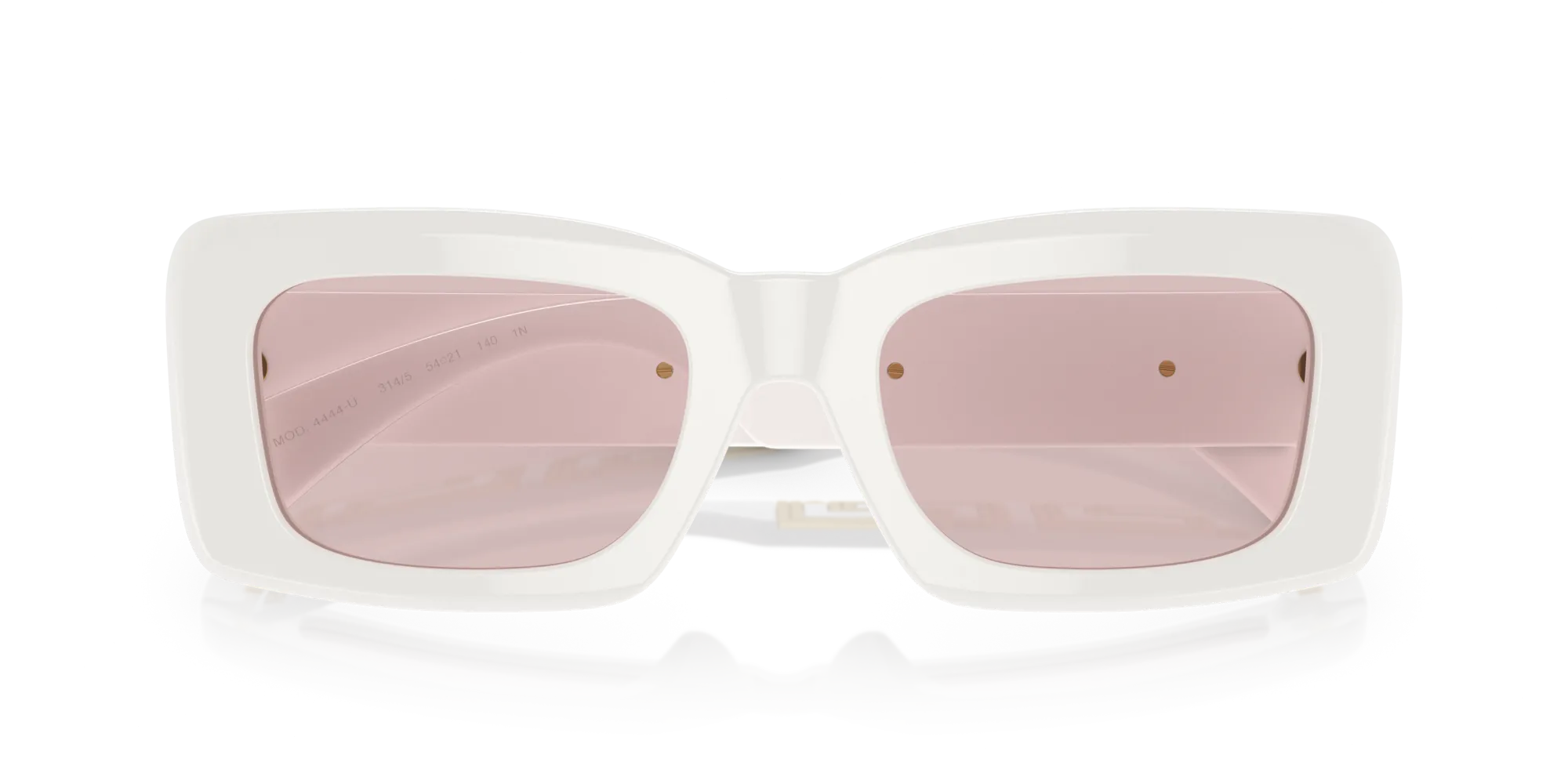 Versace VE4444U 314/5 Occhiali da sole Acetato Bianco Rosa Squadrata Normale - immagine 2