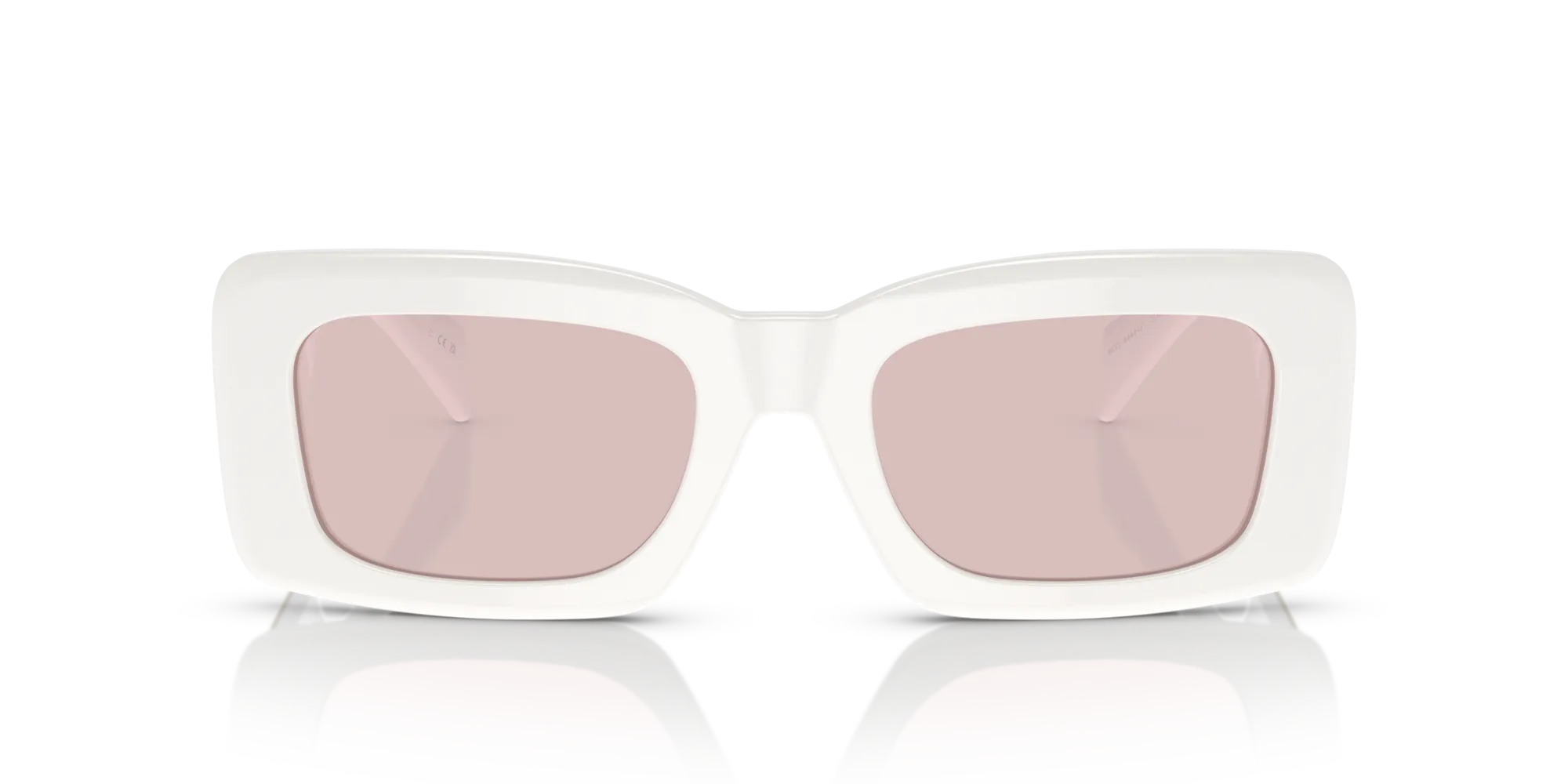 Versace VE4444U 314/5 Occhiali da sole Acetato Bianco Rosa Squadrata Normale - immagine 3