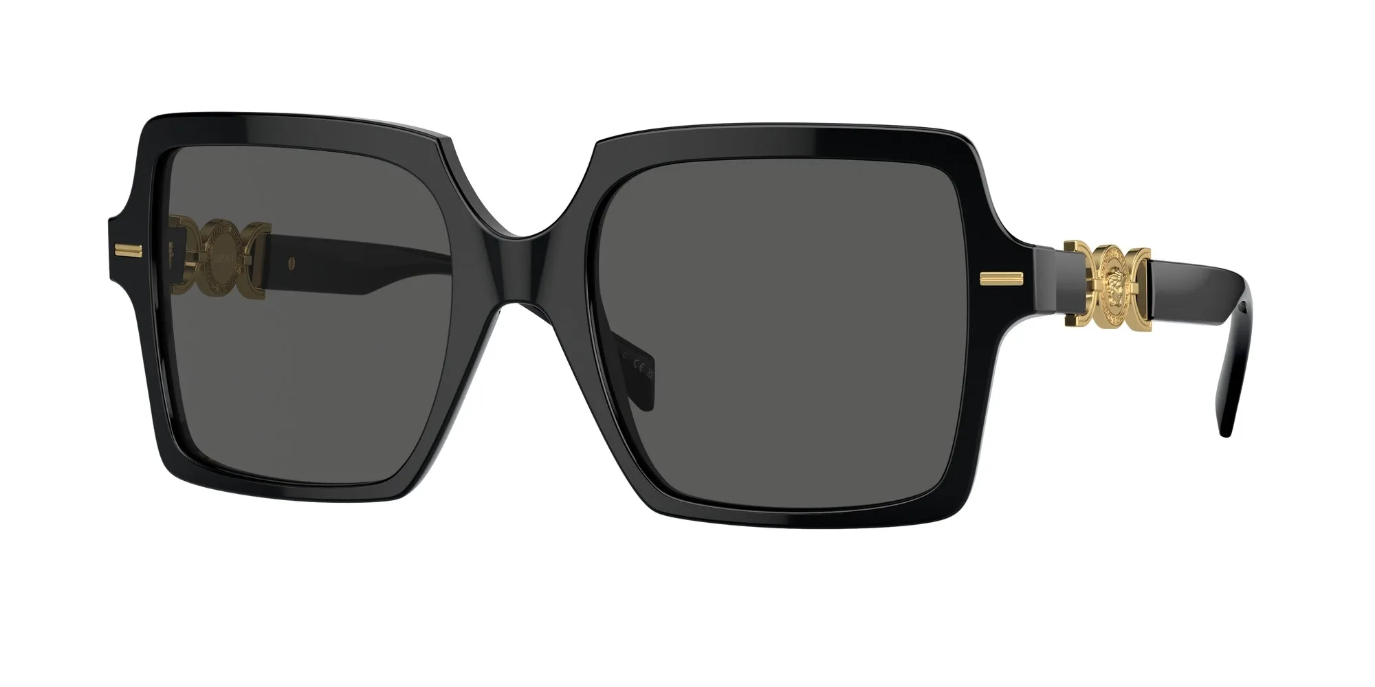 Versace VE4441 GB1/87 Occhiali da sole Acetato Nero Grigio Squadrata Normale - immagine 1