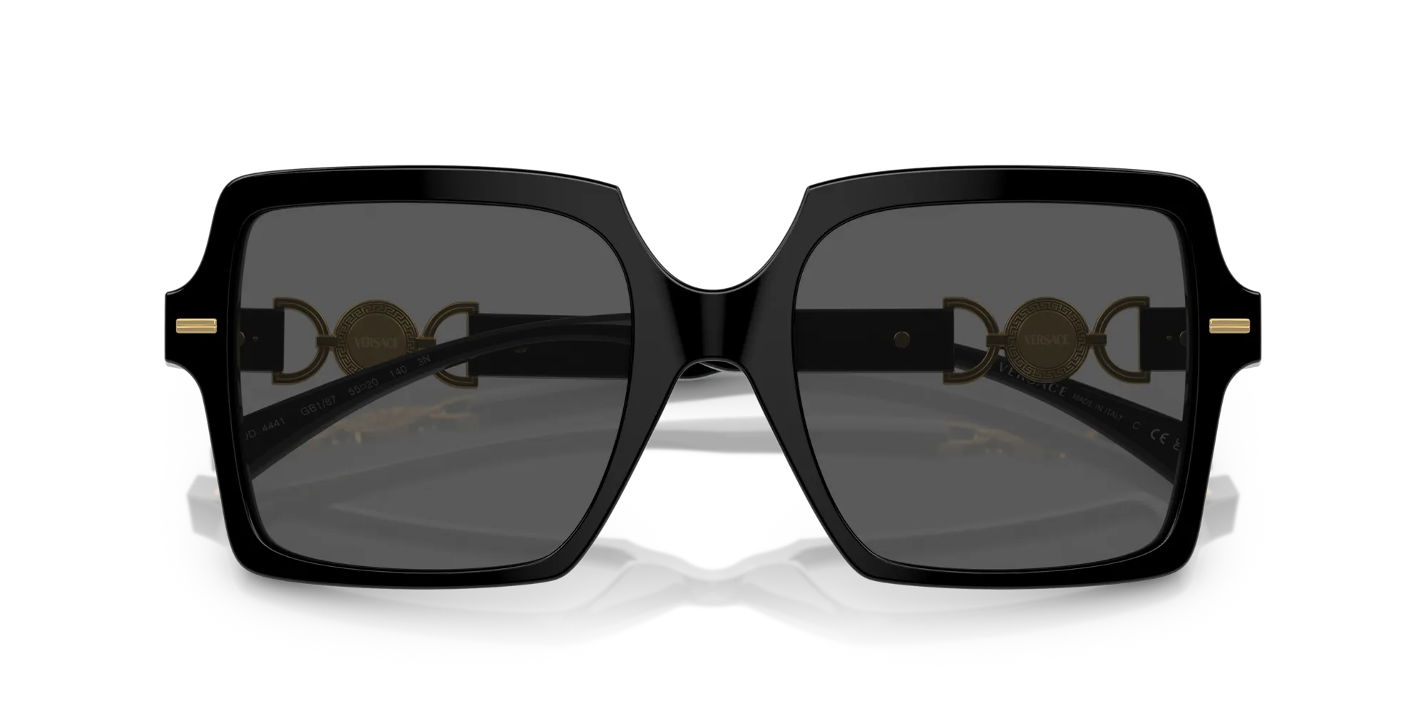 Versace VE4441 GB1/87 Occhiali da sole Acetato Nero Grigio Squadrata Normale - immagine 2