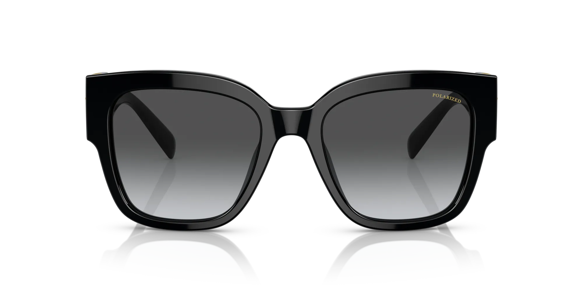 Versace VE4437U GB1/T3 Occhiali da sole Acetato Nero Grigio Pillow Polarizzata Sfumato - immagine 3
