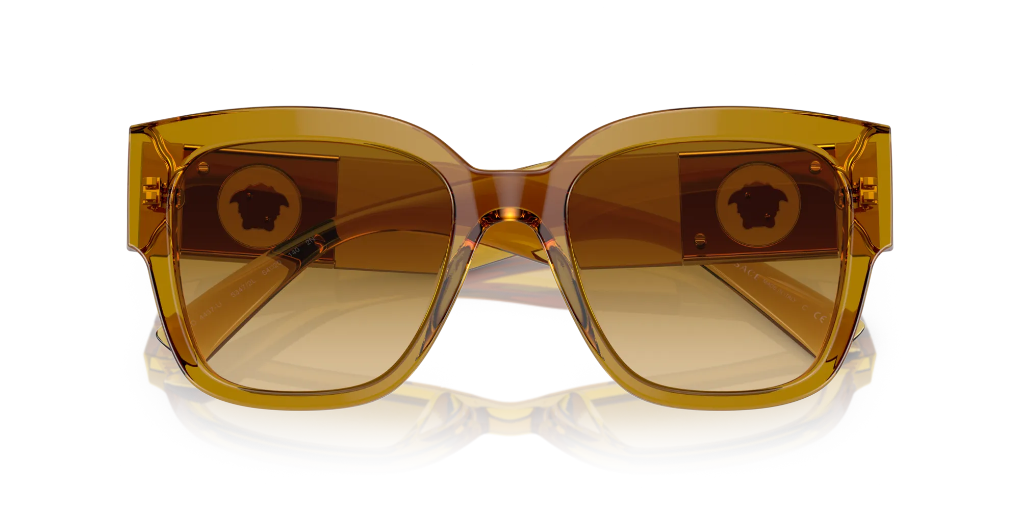 Versace VE4437U 53472L Occhiali da sole Acetato Giallo Giallo Pillow Normale Sfumato - immagine 2