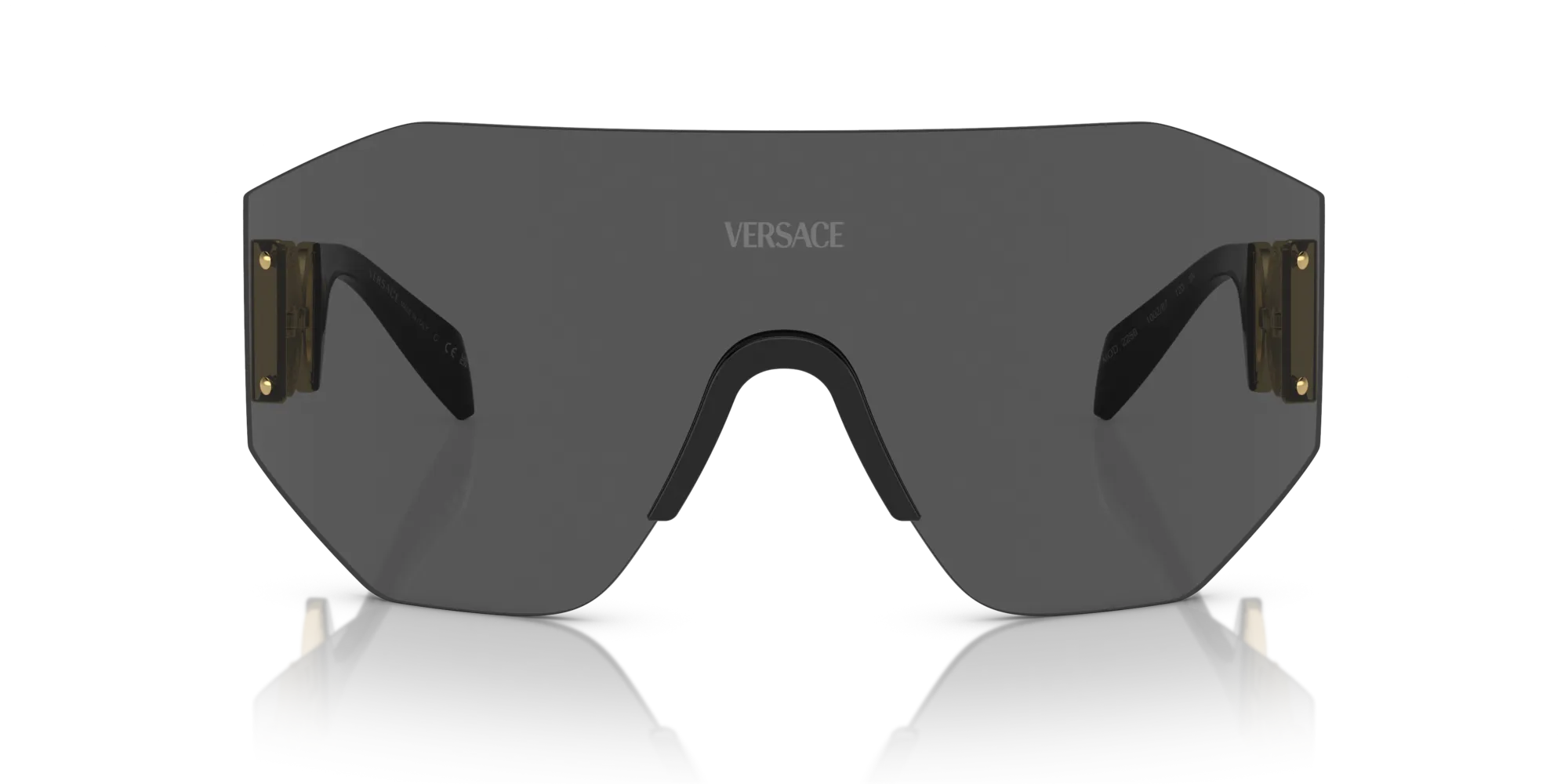Versace VE2258 100287 Occhiali da sole Metallo Grigio Grigio Geometrica Normale - immagine 3