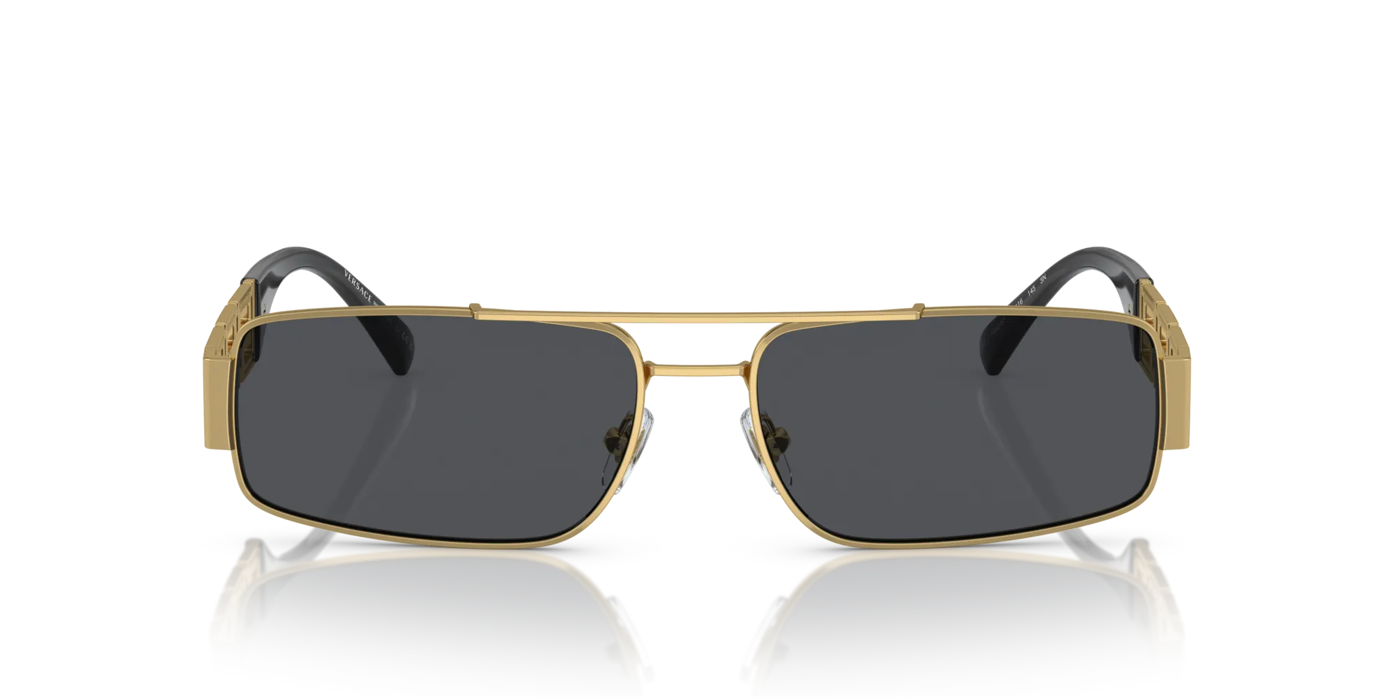Versace VE2257 100287 Occhiali da sole Metallo Oro Grigio Squadrata Normale - immagine 3