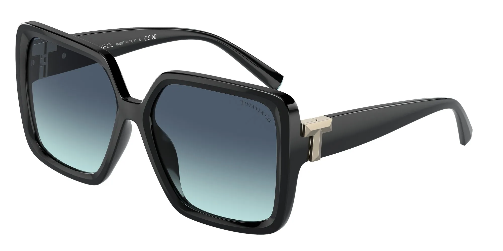 Tiffany TF4206U 80019S Occhiali da sole Iniettato Nero Blu Squadrata Normale Sfumato - immagine 1