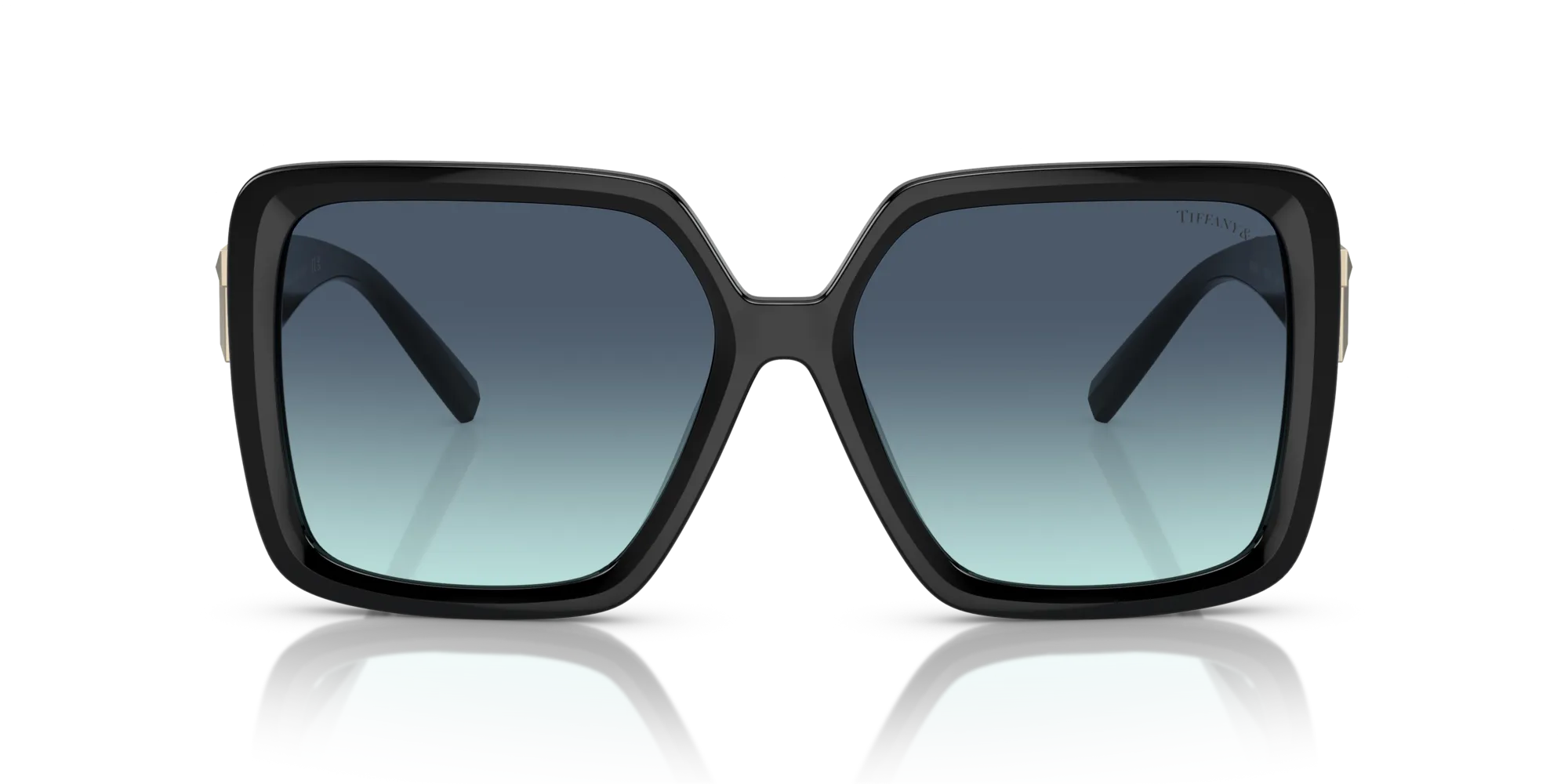 Tiffany TF4206U 80019S Occhiali da sole Iniettato Nero Blu Squadrata Normale Sfumato - immagine 3