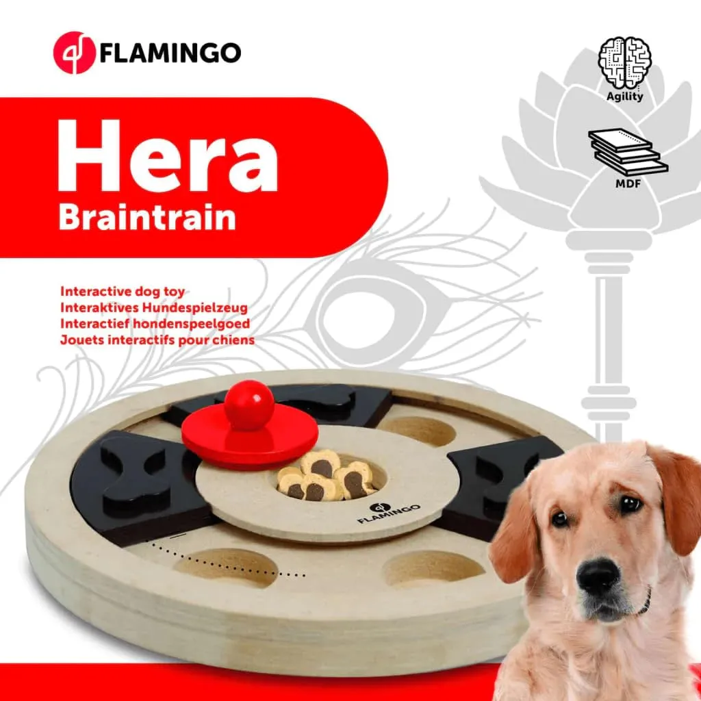 Flamingo Wooden Brain Train Hera - Giocattolo per Cane, 25 cm - immagine 4