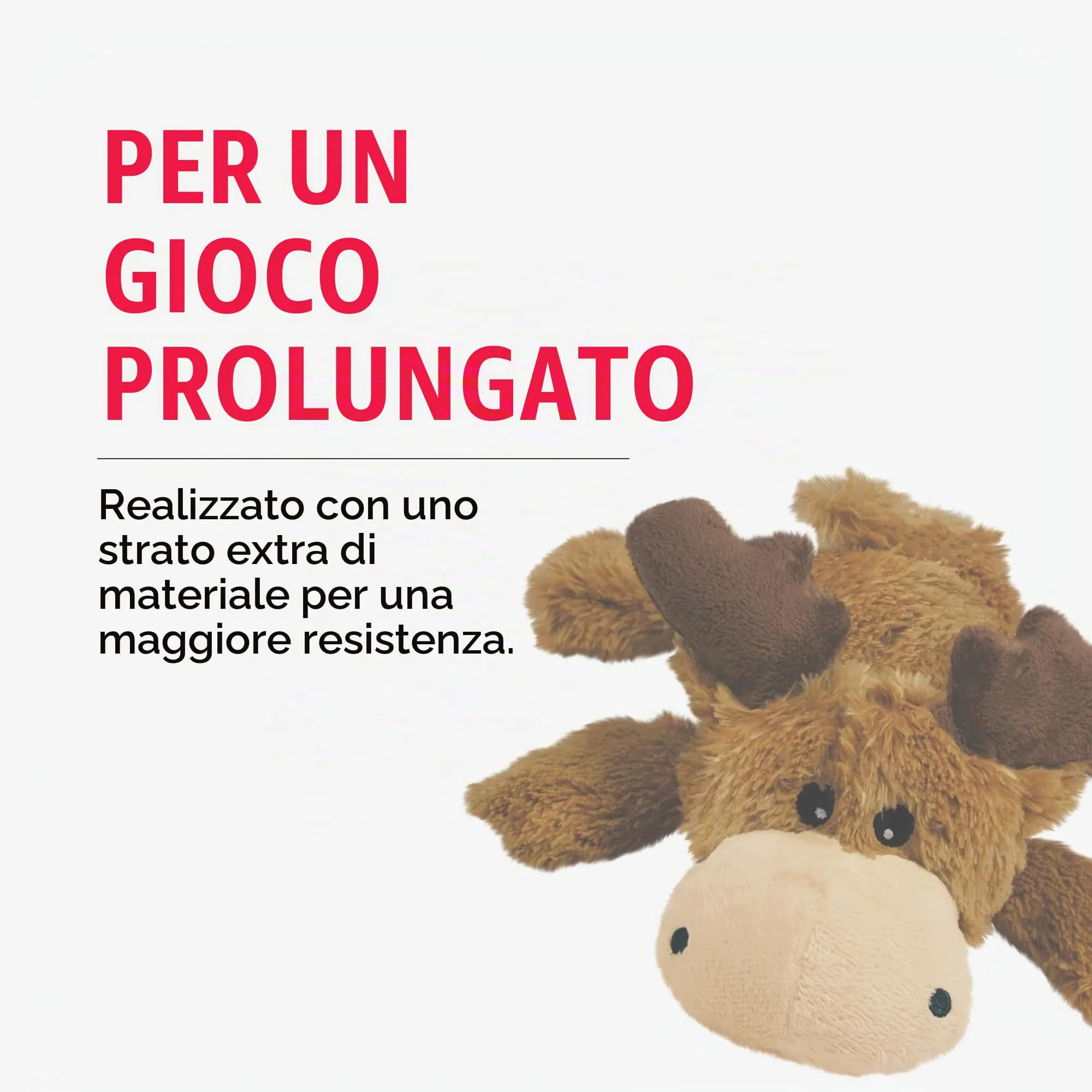 KONG - Cozie Marvin Moose - Gioco di Peluche per Cani Morbido, con Squeak, per Interni - per Cani di Taglia Extra-Grande - immagine 6