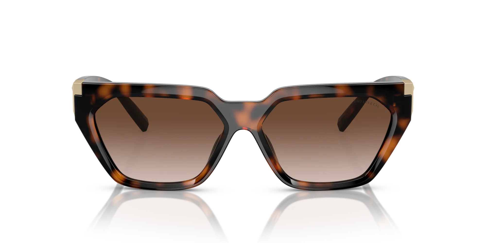 Tiffany TF4205U 80153B Occhiali da sole Iniettato Tartaruga Marrone Geometrica Normale Sfumato - immagine 3