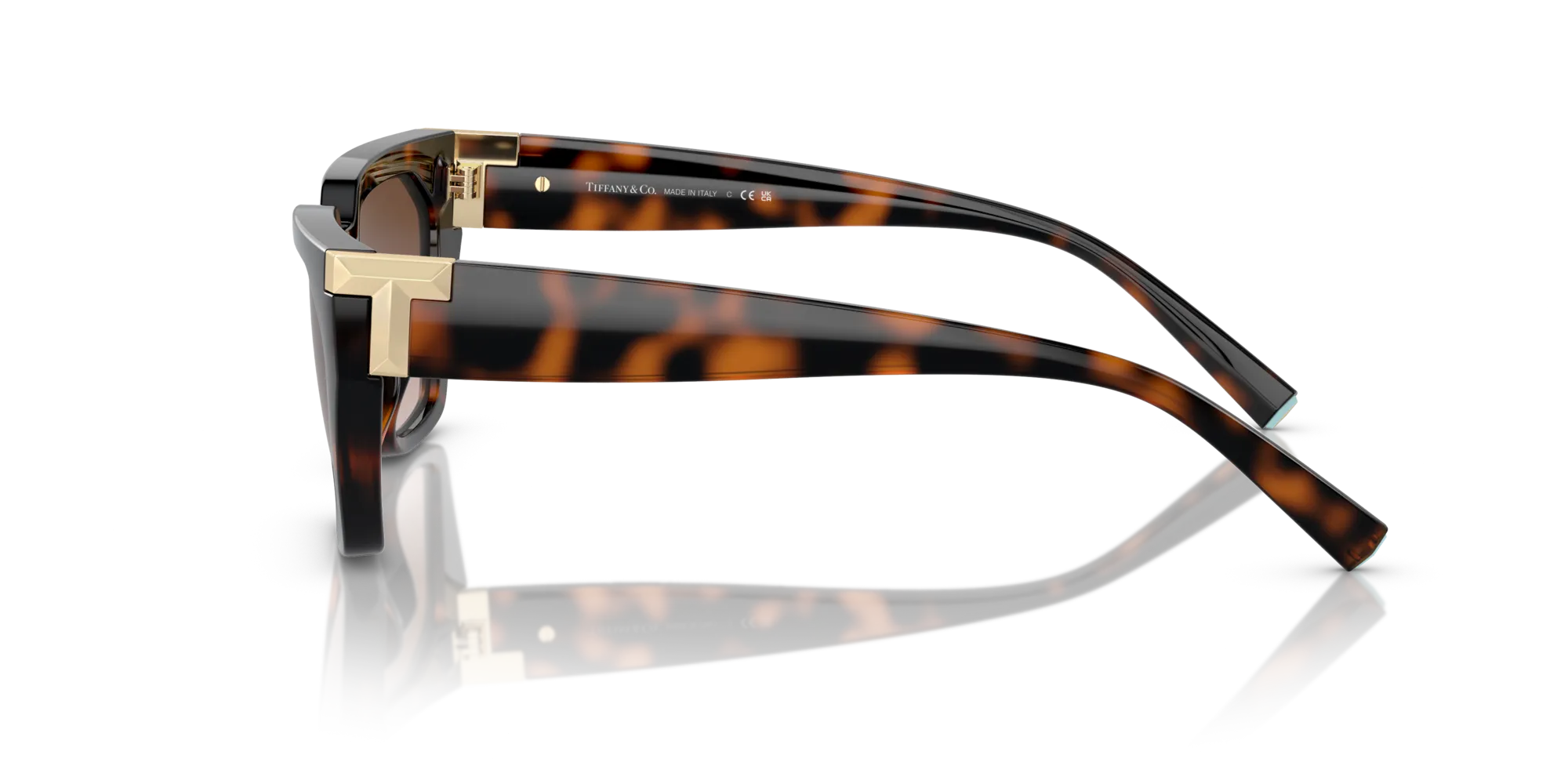 Tiffany TF4205U 80153B Occhiali da sole Iniettato Tartaruga Marrone Geometrica Normale Sfumato - immagine 4