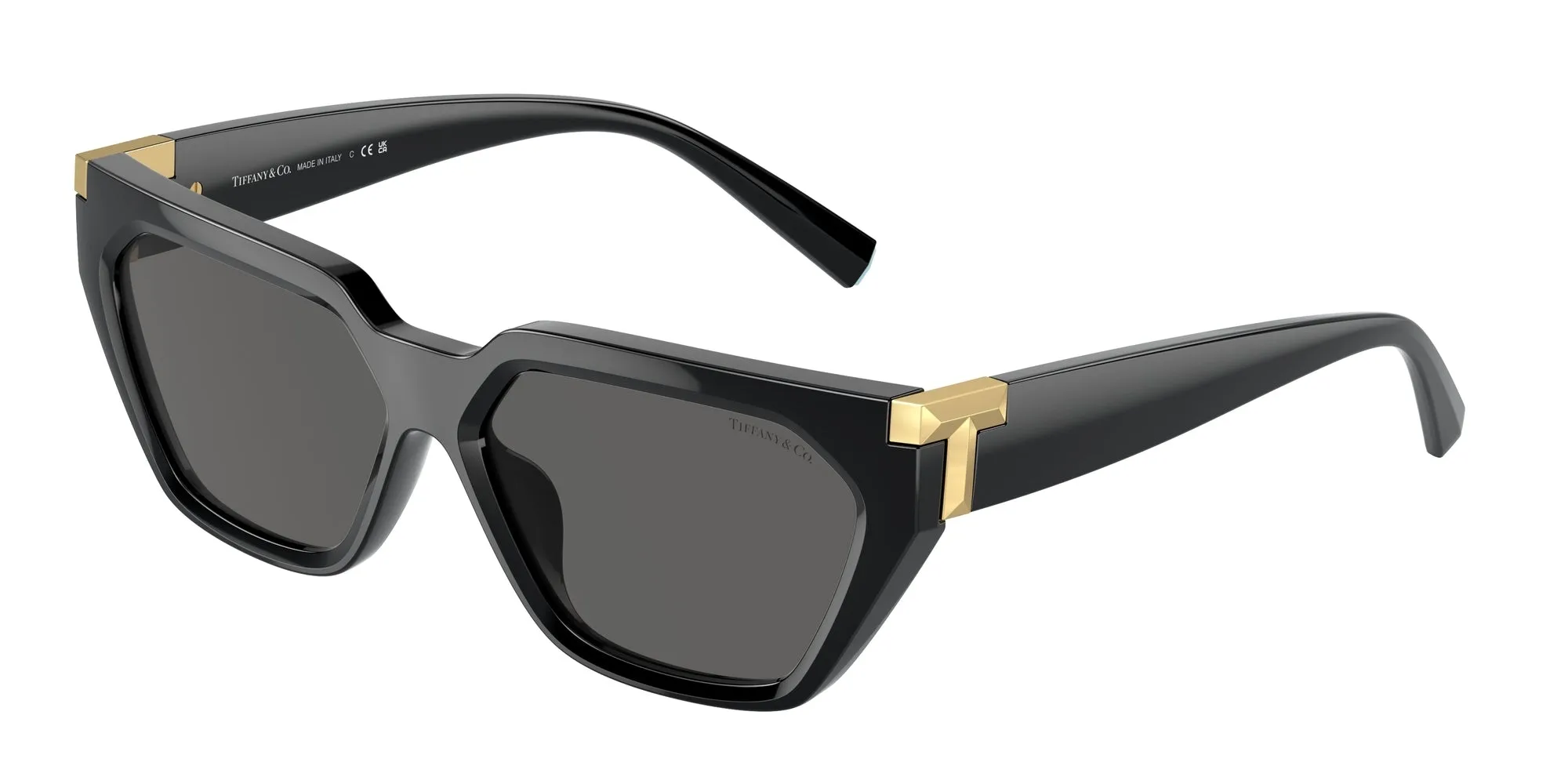 Tiffany TF4205U 8001S4 Occhiali da sole Iniettato Nero Grigio Geometrica Normale Sfumato - immagine 1