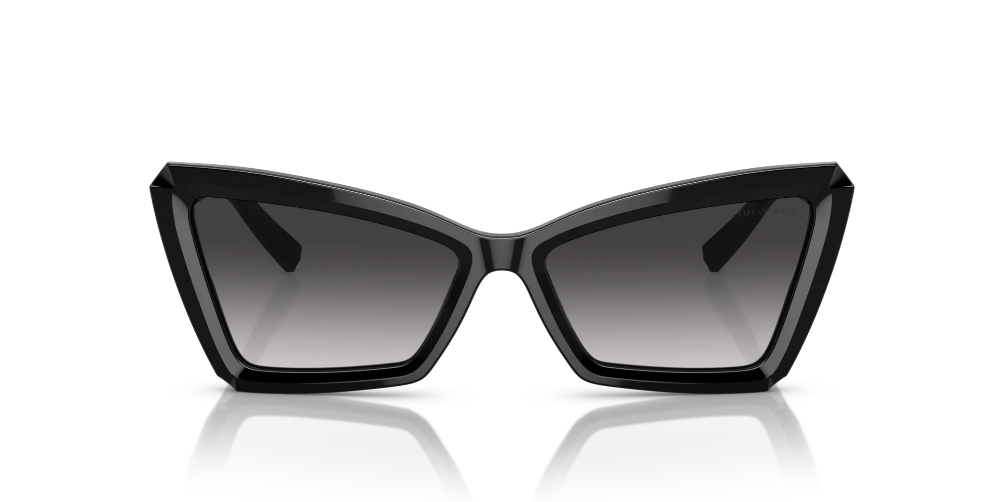 Tiffany TF4203 80013C Occhiali da sole Acetato Nero Grigio Cat Eye Normale Sfumato - immagine 3