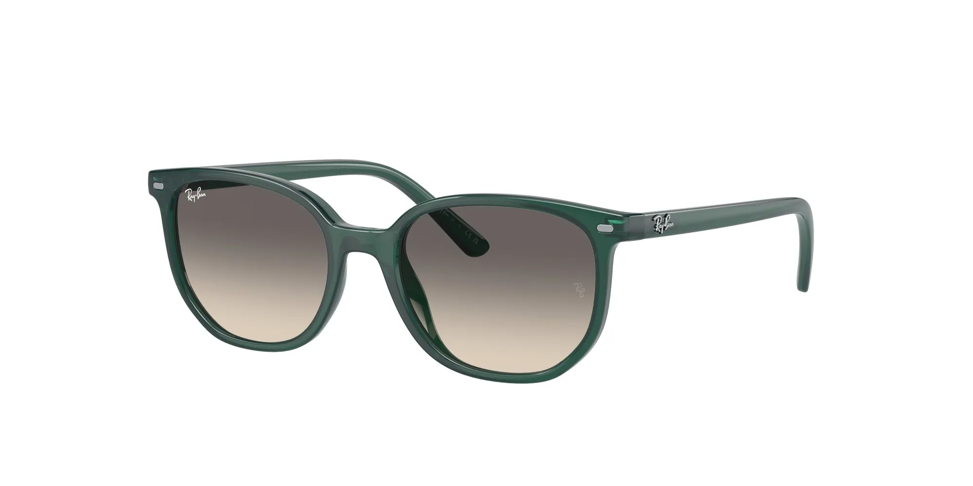 Ray - Ban RJ9097S JUNIOR ELLIOT 713011 Occhiali da sole bambino Nylon Verde Grigio Geometrica Normale Sfumato - immagine 1