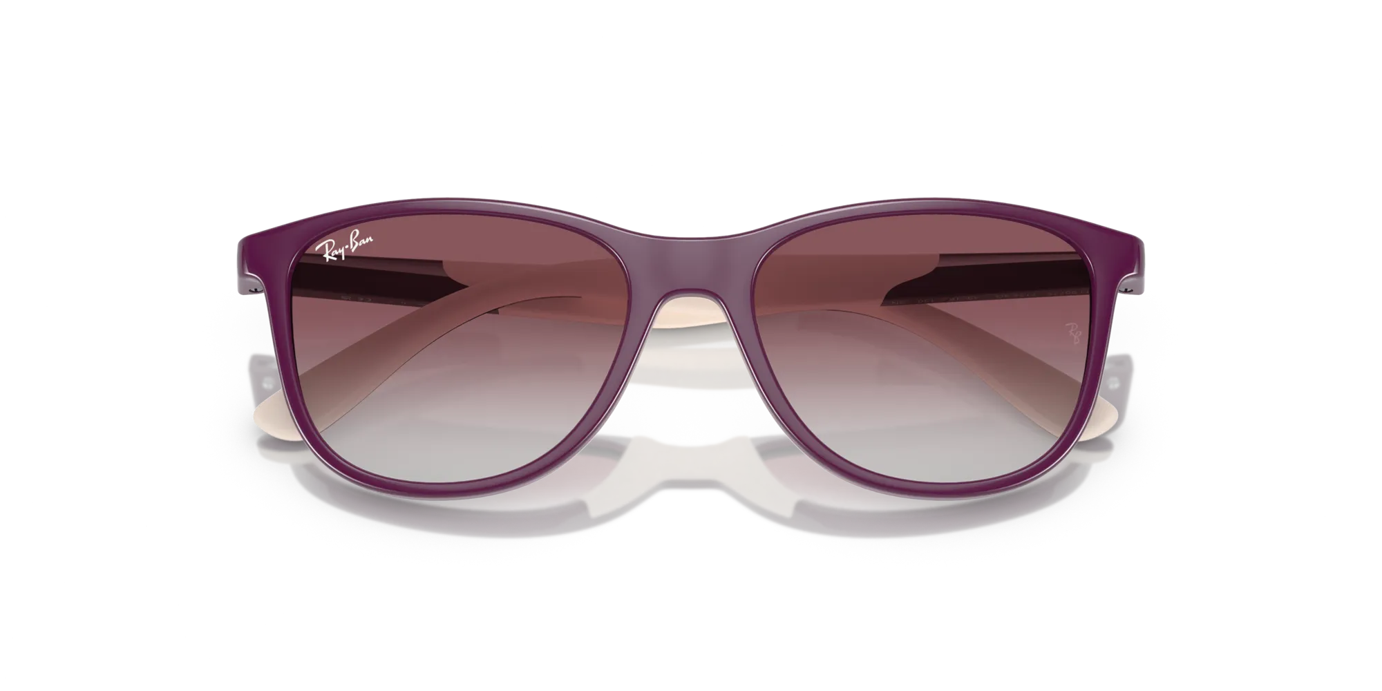 Ray - Ban RJ9077S 71348G Occhiali da sole bambino Iniettato Rosa Grigio Squadrata Normale Sfumato - immagine 2