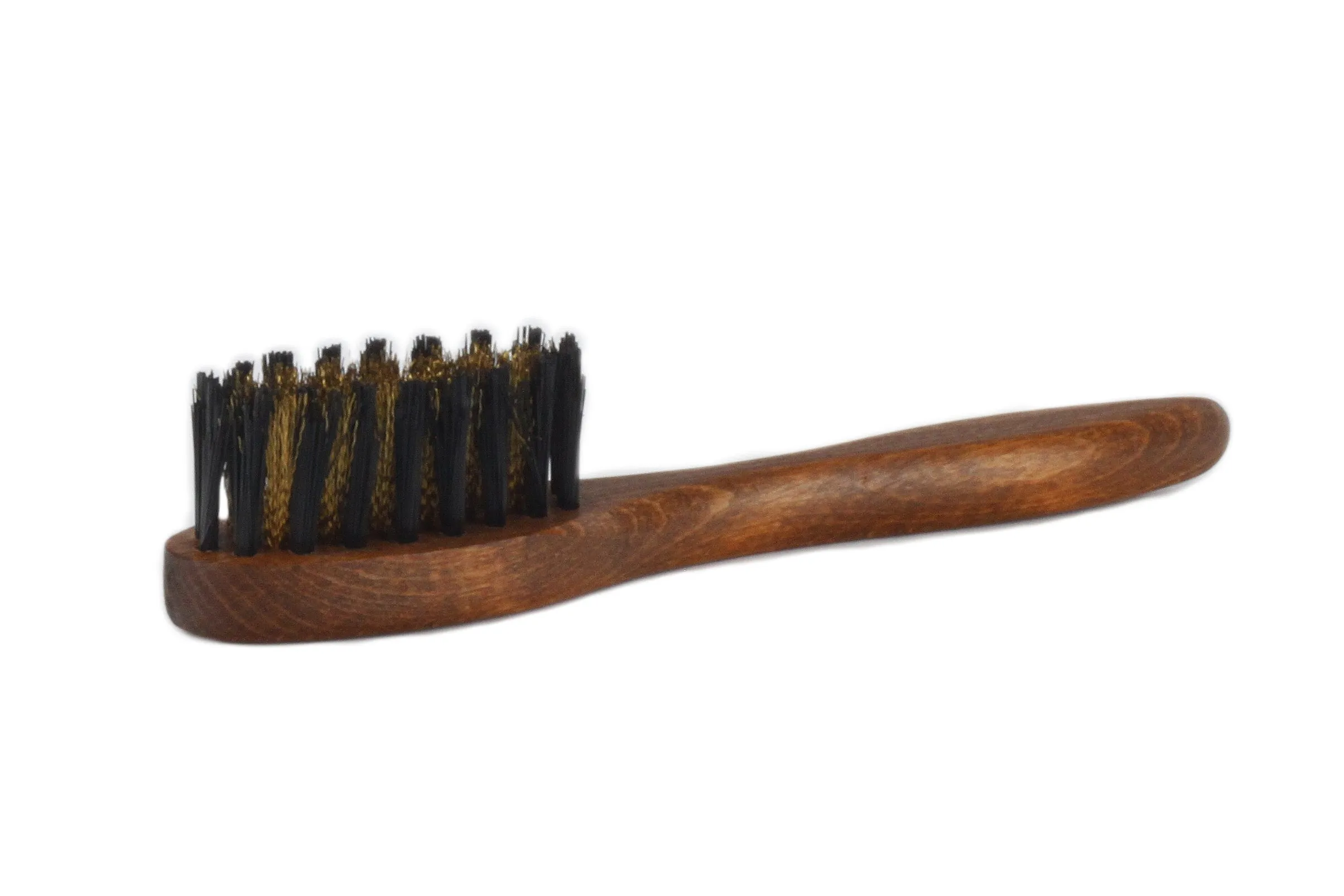 Langer & Messmer Spazzola di setole artificiale e ottone per la pulizia delle scarpe in pelle scamosciata (camoscio nabuk) - immagine 1