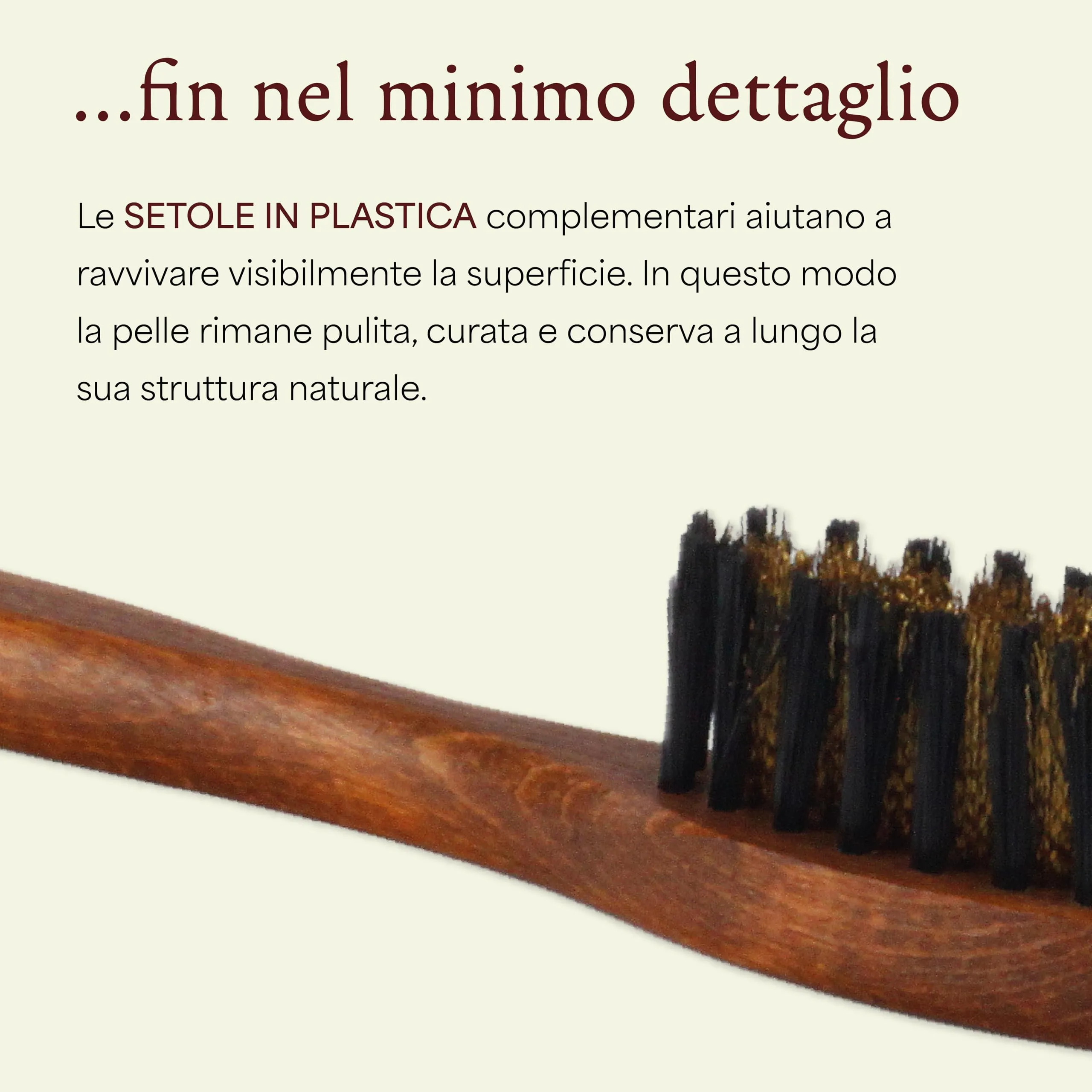 Langer & Messmer Spazzola di setole artificiale e ottone per la pulizia delle scarpe in pelle scamosciata (camoscio nabuk) - immagine 6