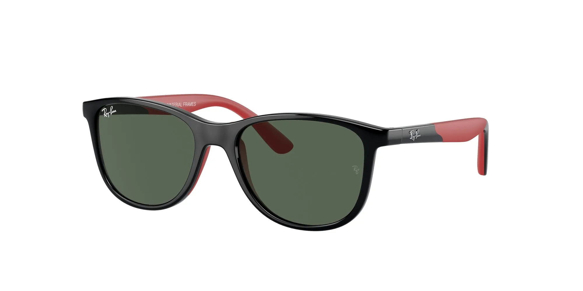 Ray - Ban RJ9077S 713171 Occhiali da sole bambino Iniettato Nero Verde Squadrata Normale - immagine 1