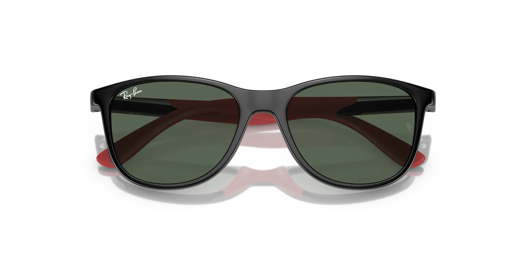 Ray - Ban RJ9077S 713171 Occhiali da sole bambino Iniettato Nero Verde Squadrata Normale - immagine 2