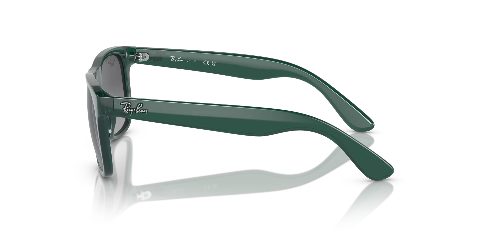 Ray - Ban RJ9069S JUNIOR JUSTIN 7130T3 Occhiali da sole Iniettato Verde Grigio Squadrata Polarizzata Sfumato - immagine 4