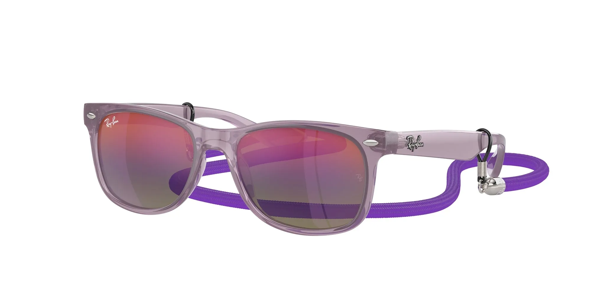 Ray - Ban RJ9052S JUNIOR NEW WAYFARER 7147B1 Occhiali da sole bambino Nylon Viola Blu Squadrata Normale Sfumato - immagine 1