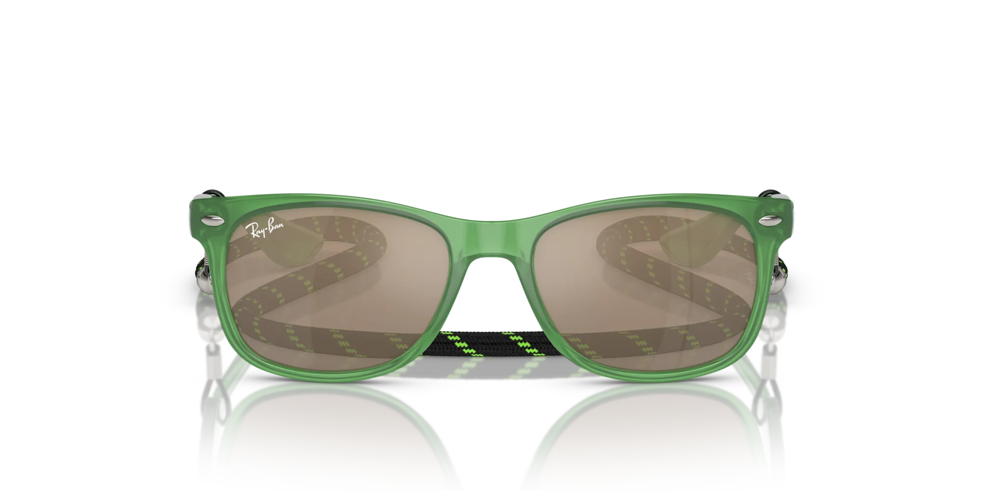 Ray - Ban RJ9052S JUNIOR NEW WAYFARER 71465A Occhiali da sole Nylon Verde [""] Squadrata Normale - immagine 3