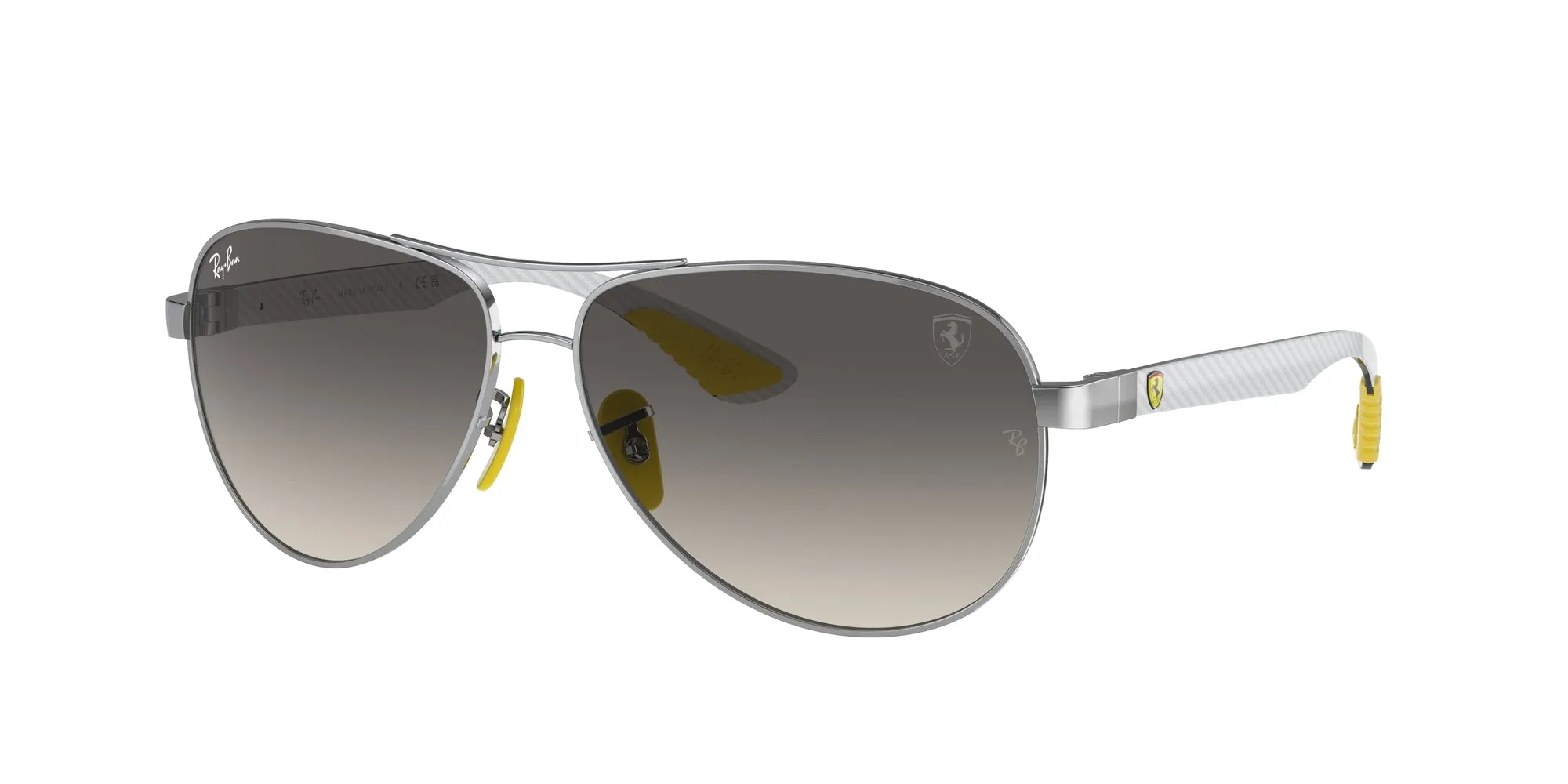 Ray - Ban RB8331M F08311 Occhiali da sole Metallo Argento Grigio Pilot Normale Sfumato - immagine 1