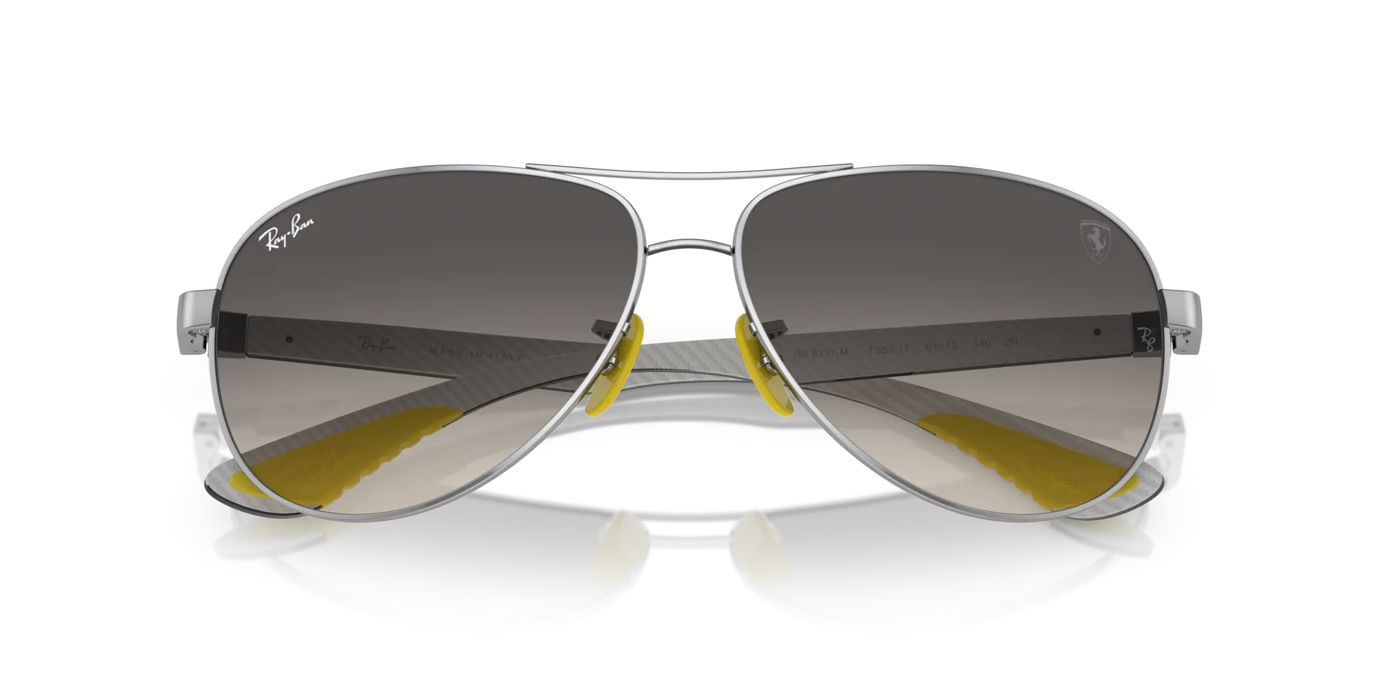 Ray - Ban RB8331M F08311 Occhiali da sole Metallo Argento Grigio Pilot Normale Sfumato - immagine 2
