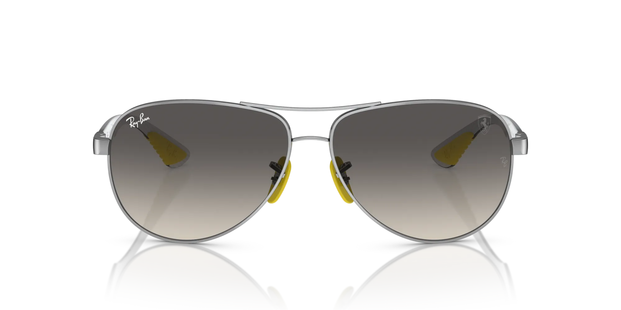 Ray - Ban RB8331M F08311 Occhiali da sole Metallo Argento Grigio Pilot Normale Sfumato - immagine 3