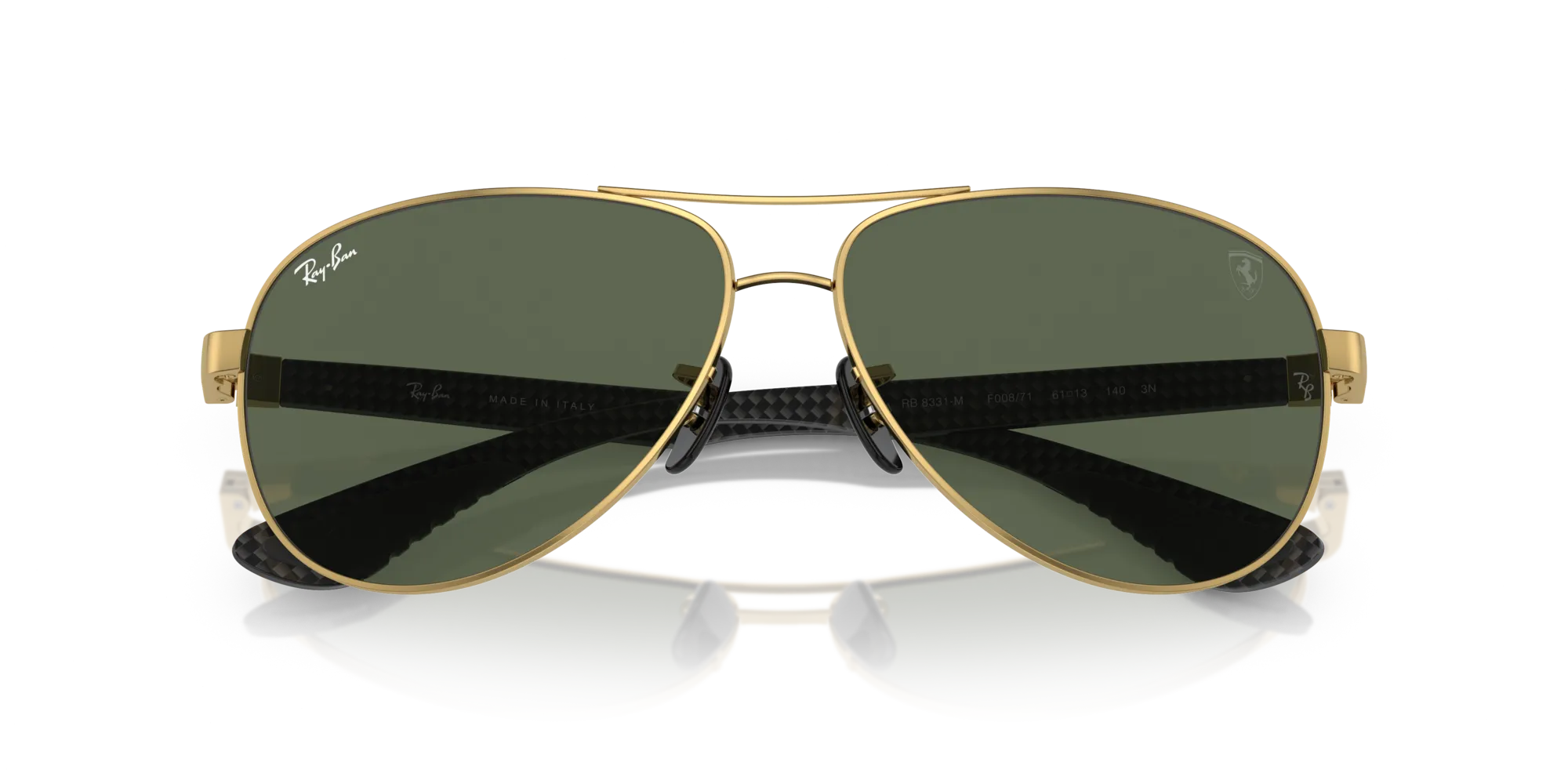 Ray - Ban RB8331M F00871 Occhiali da sole Metallo Oro Verde Pilot Normale - immagine 2