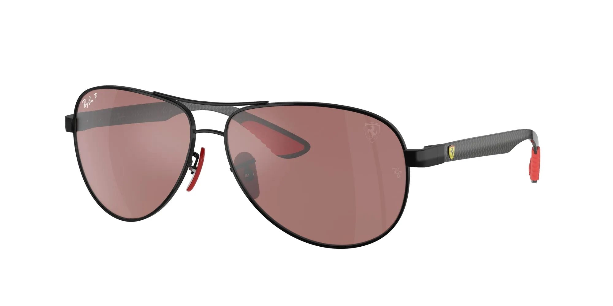 Ray - Ban RB8331M F002H2 Occhiali da sole Metallo Nero Viola Pilot Polarizzata Specchiato - immagine 1